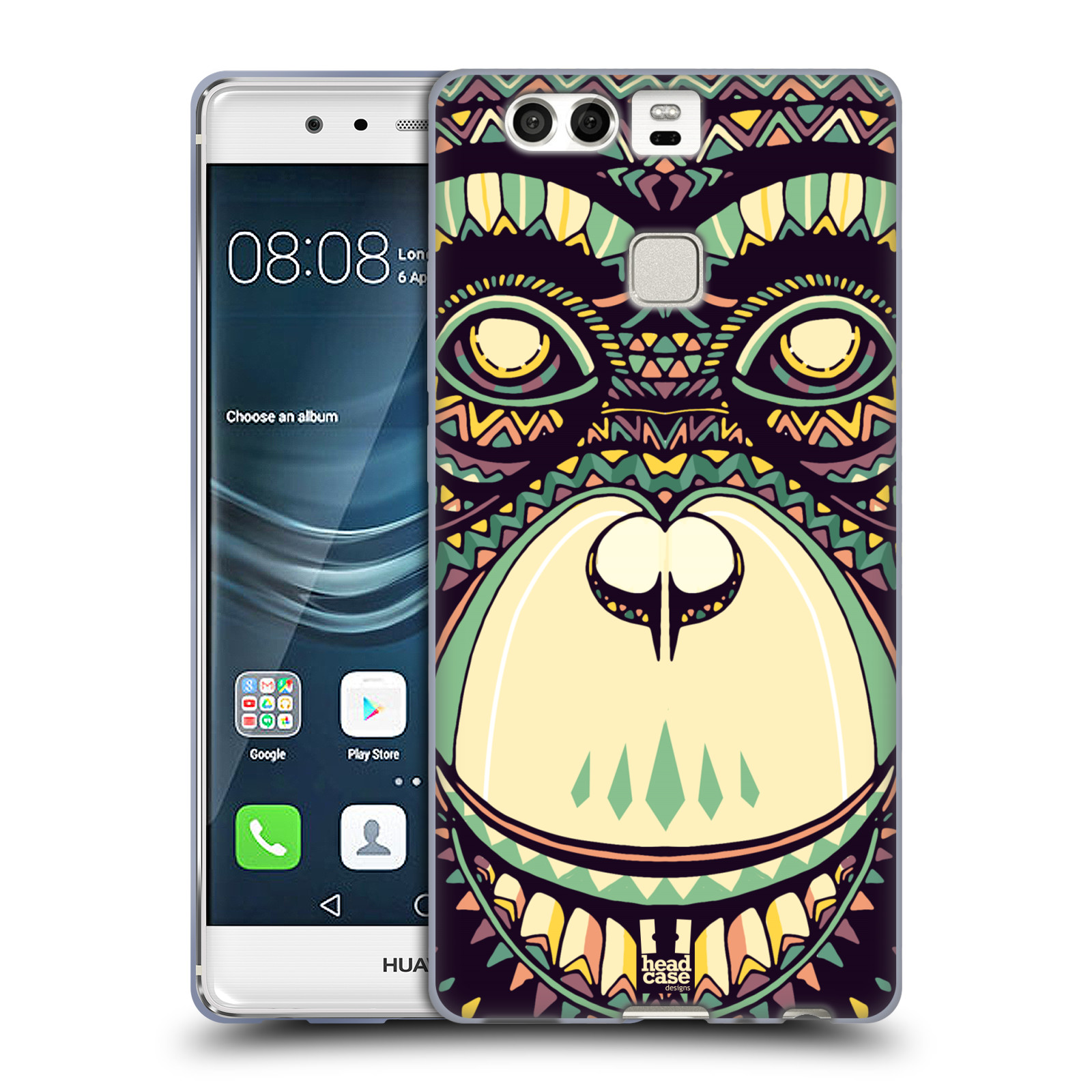 HEAD CASE silikonový obal na mobil Huawei P9 / P9 DUAL SIM vzor Aztécký motiv zvíře 3 šimpanz