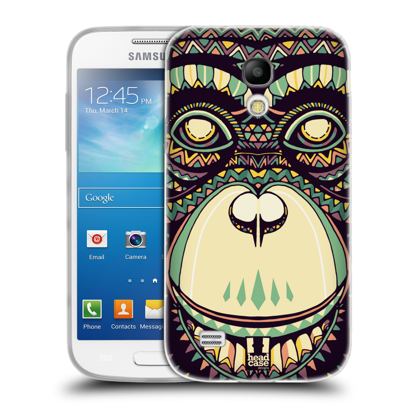 HEAD CASE silikonový obal na mobil Samsung Galaxy S4 MINI vzor Aztécký motiv zvíře 3 šimpanz