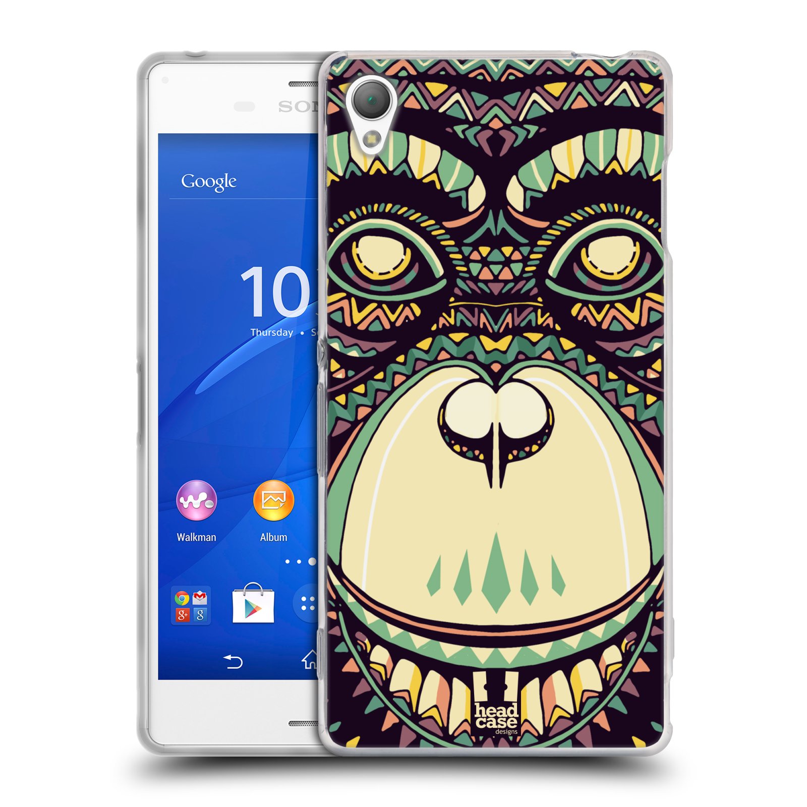 HEAD CASE silikonový obal na mobil Sony Xperia Z3 vzor Aztécký motiv zvíře 3 šimpanz