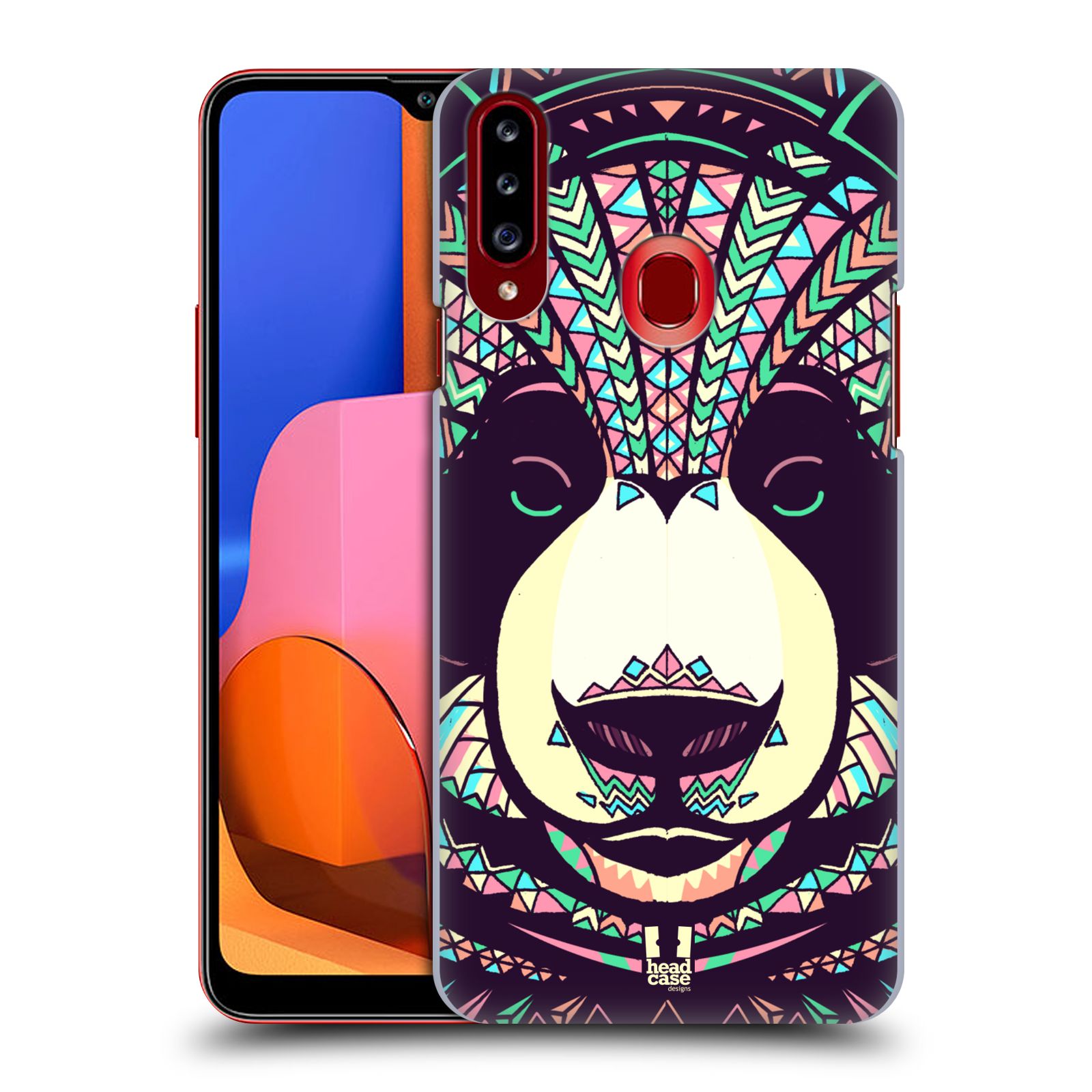 HEAD CASE plastový obal na mobil Samsung Galaxy A20s vzor Aztécký motiv zvíře 3 panda
