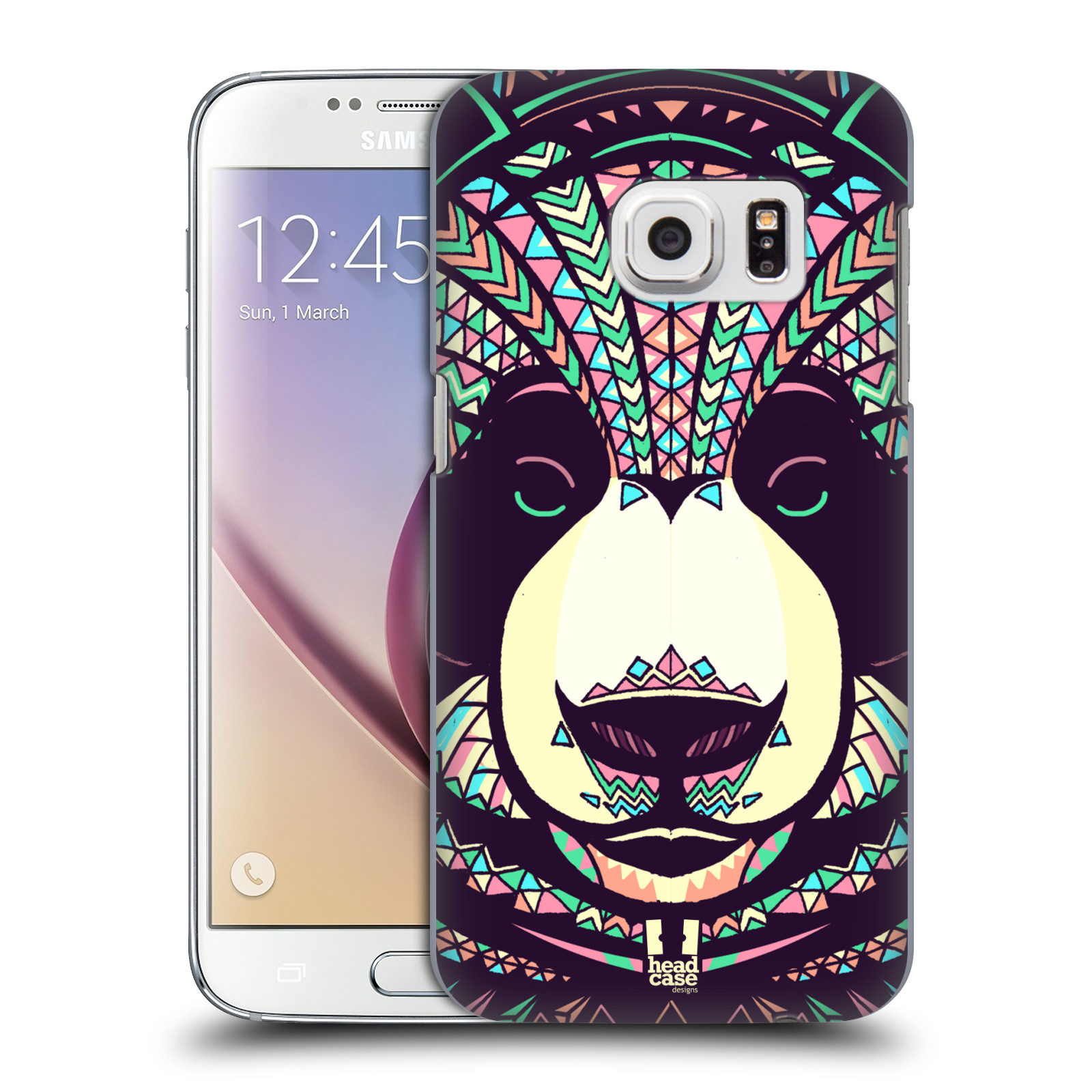 HEAD CASE plastový obal na mobil SAMSUNG GALAXY S7 vzor Aztécký motiv zvíře 3 panda
