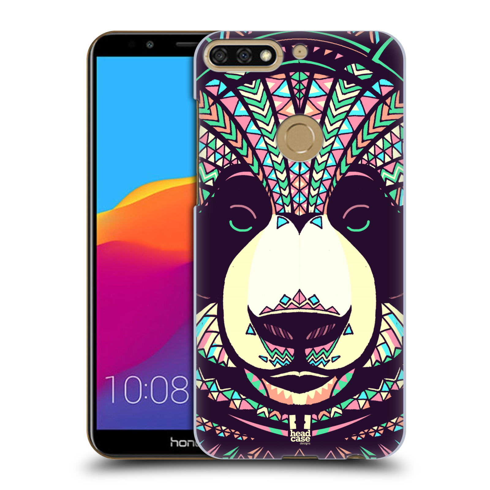 HEAD CASE plastový obal na mobil Honor 7c vzor Aztécký motiv zvíře 3 panda