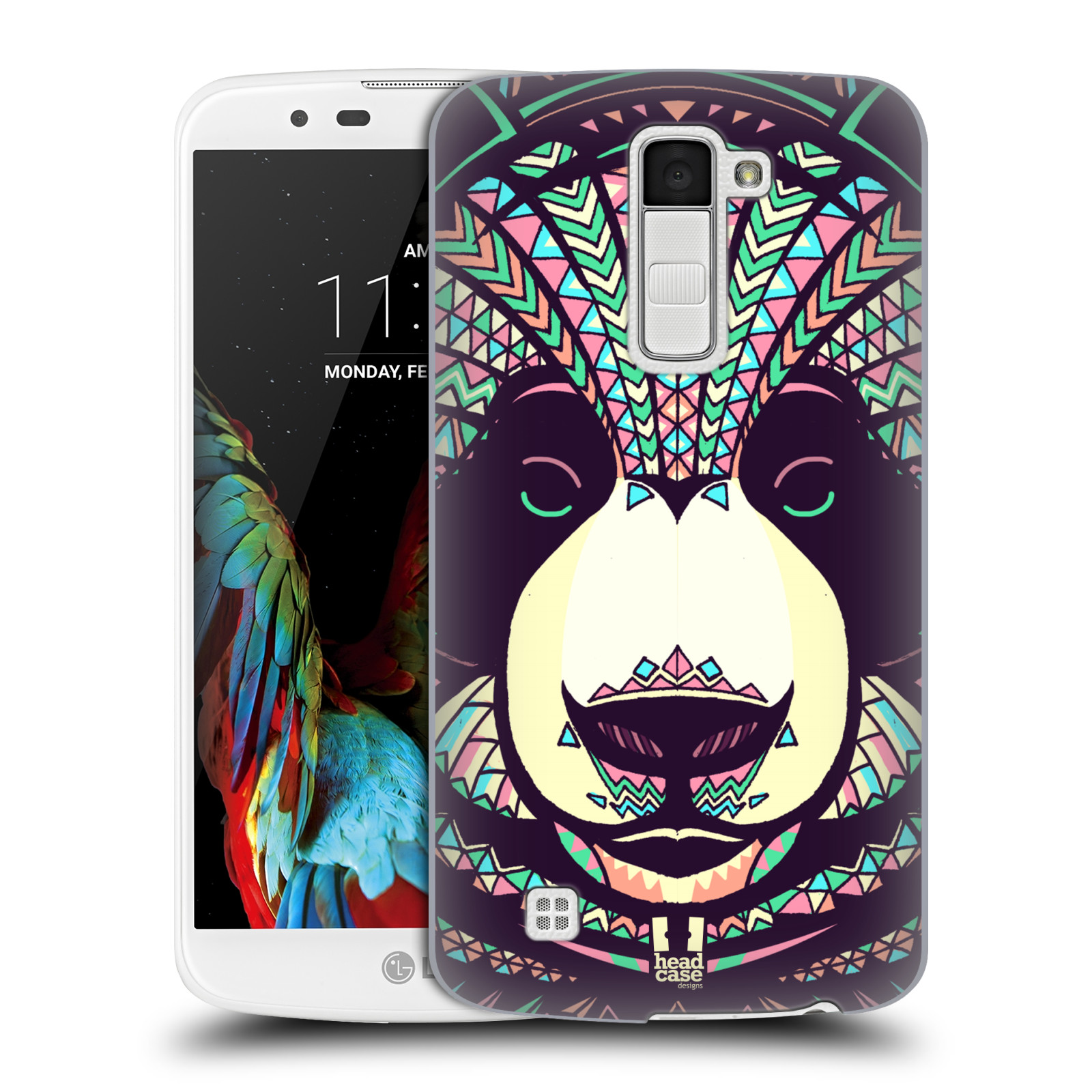 HEAD CASE plastový obal na mobil LG K10 vzor Aztécký motiv zvíře 3 panda