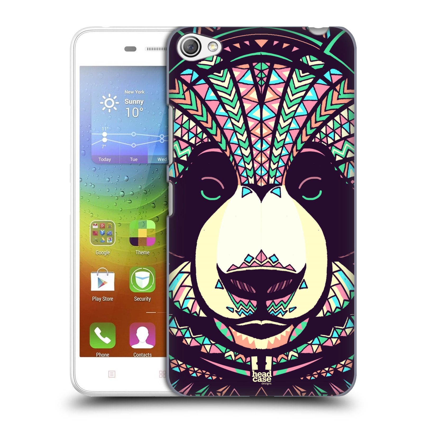 HEAD CASE pevný plastový obal na mobil LENOVO S60 / LENOVO S60 DUAL SIM vzor Aztécký motiv zvíře 3 panda