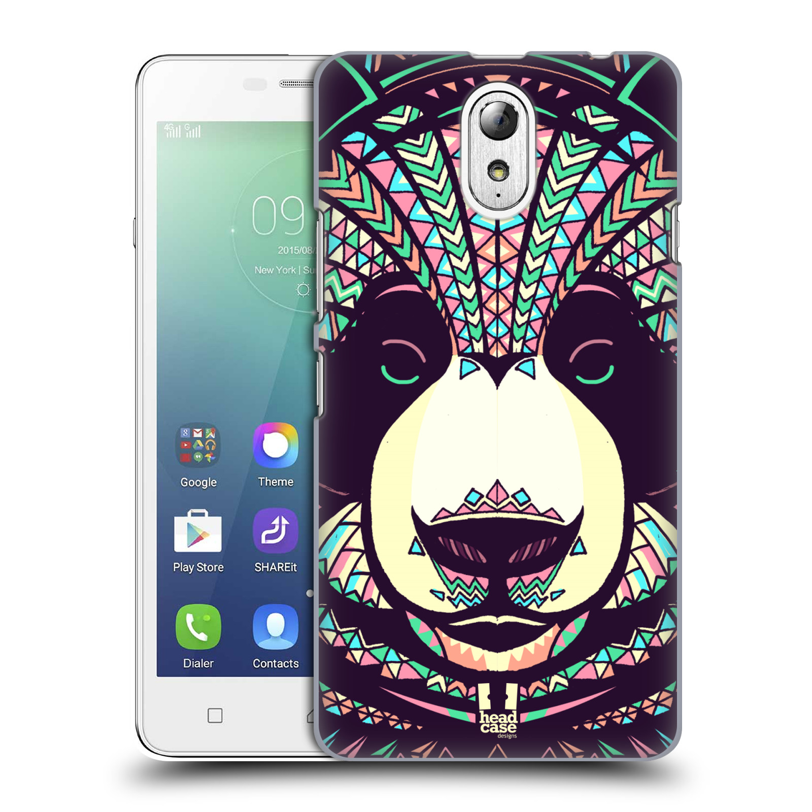 HEAD CASE pevný plastový obal na mobil LENOVO VIBE P1m / LENOVO VIBE p1m DUAL SIM vzor Aztécký motiv zvíře 3 panda