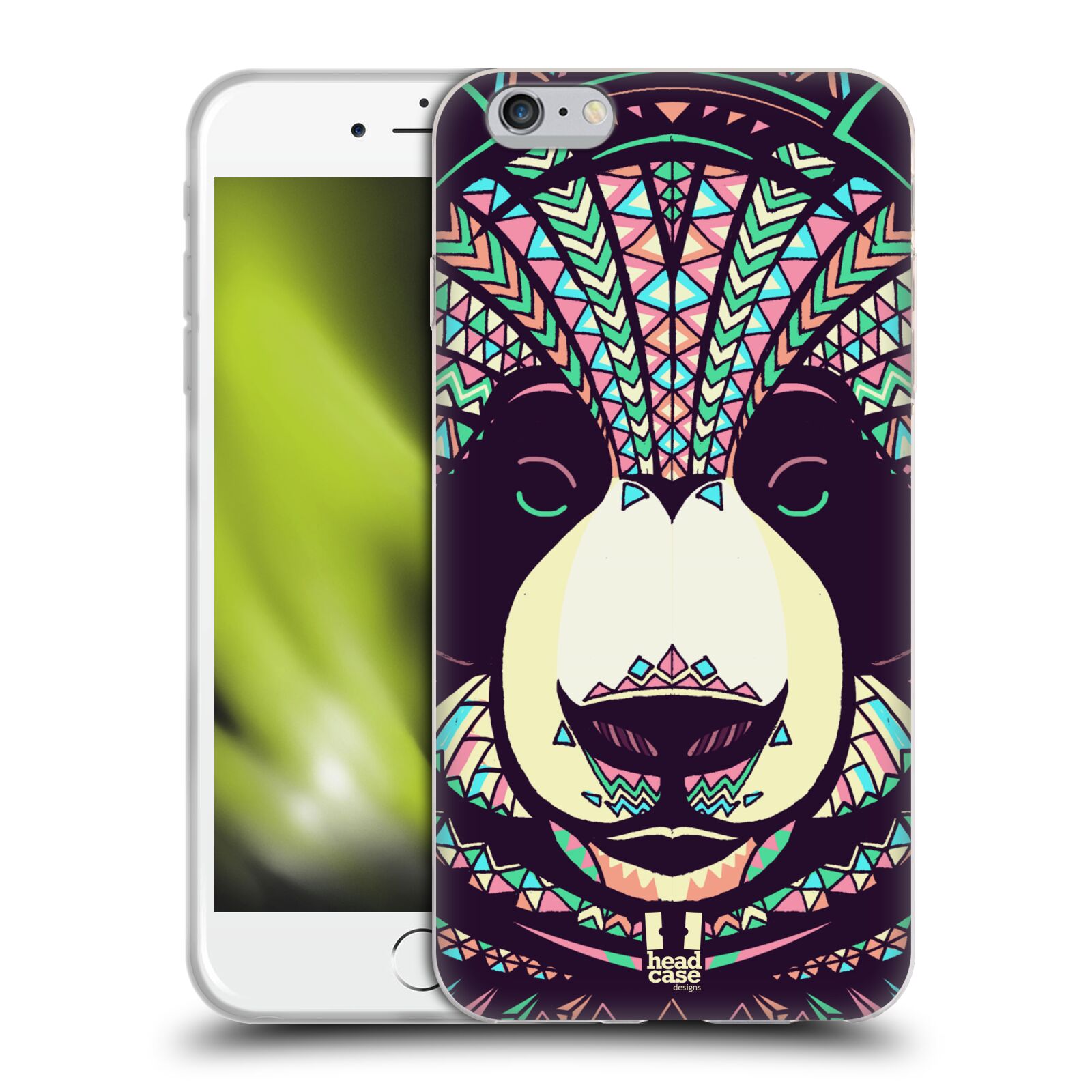 HEAD CASE silikonový obal na mobil Apple Iphone 6 PLUS/ 6S PLUS vzor Aztécký motiv zvíře 3 panda