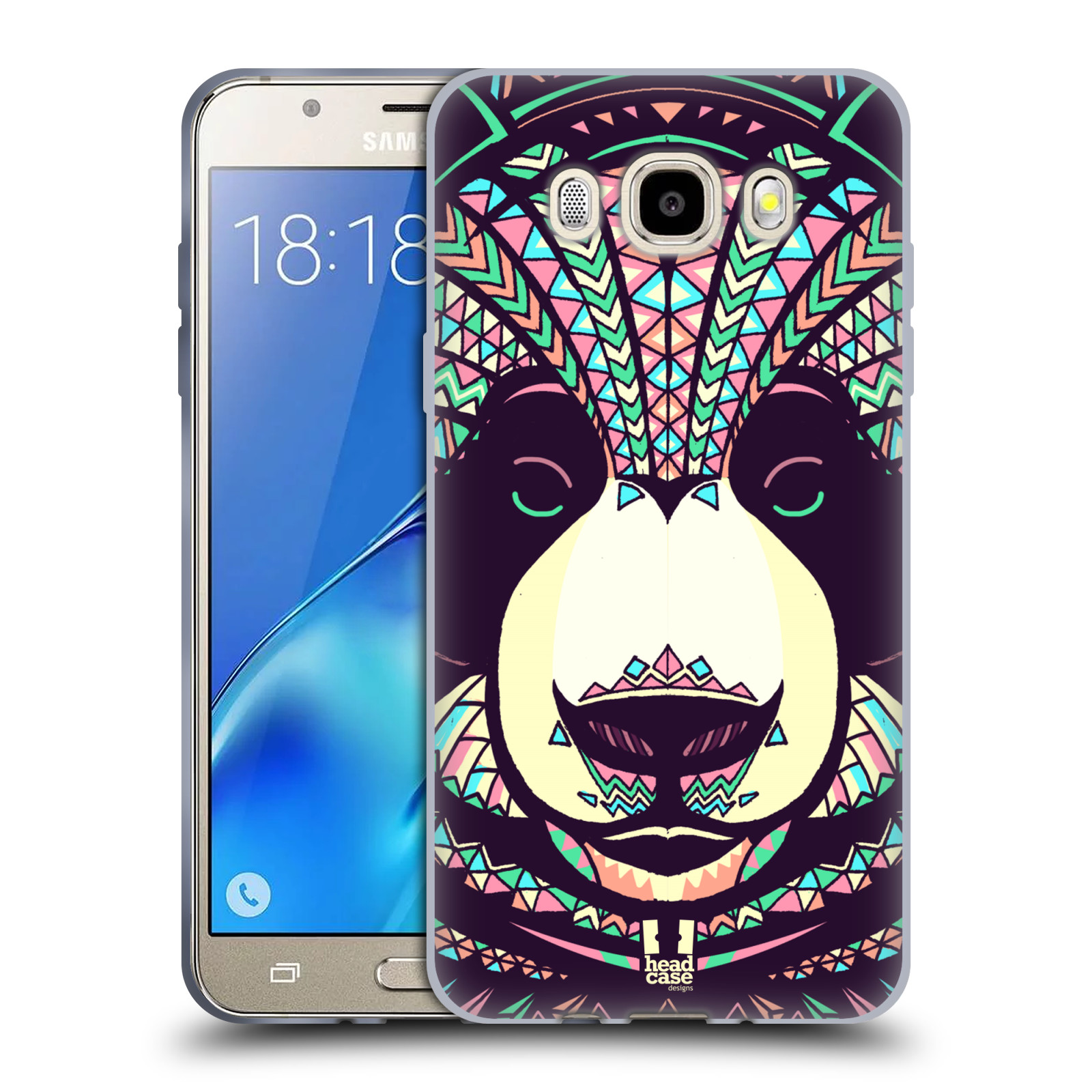 HEAD CASE silikonový obal, kryt na mobil Samsung Galaxy J5 2016, J510, J510F, (J510F DUAL SIM) vzor Aztécký motiv zvíře 3 panda