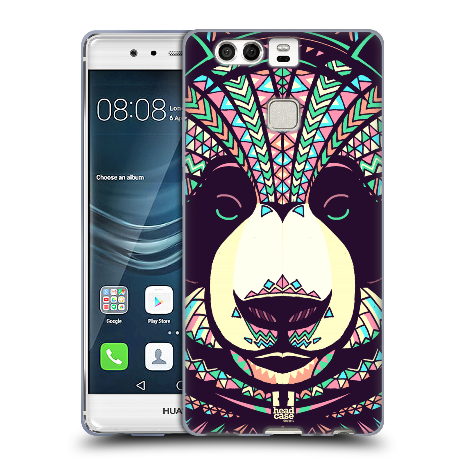 HEAD CASE silikonový obal na mobil Huawei P9 / P9 DUAL SIM vzor Aztécký motiv zvíře 3 panda