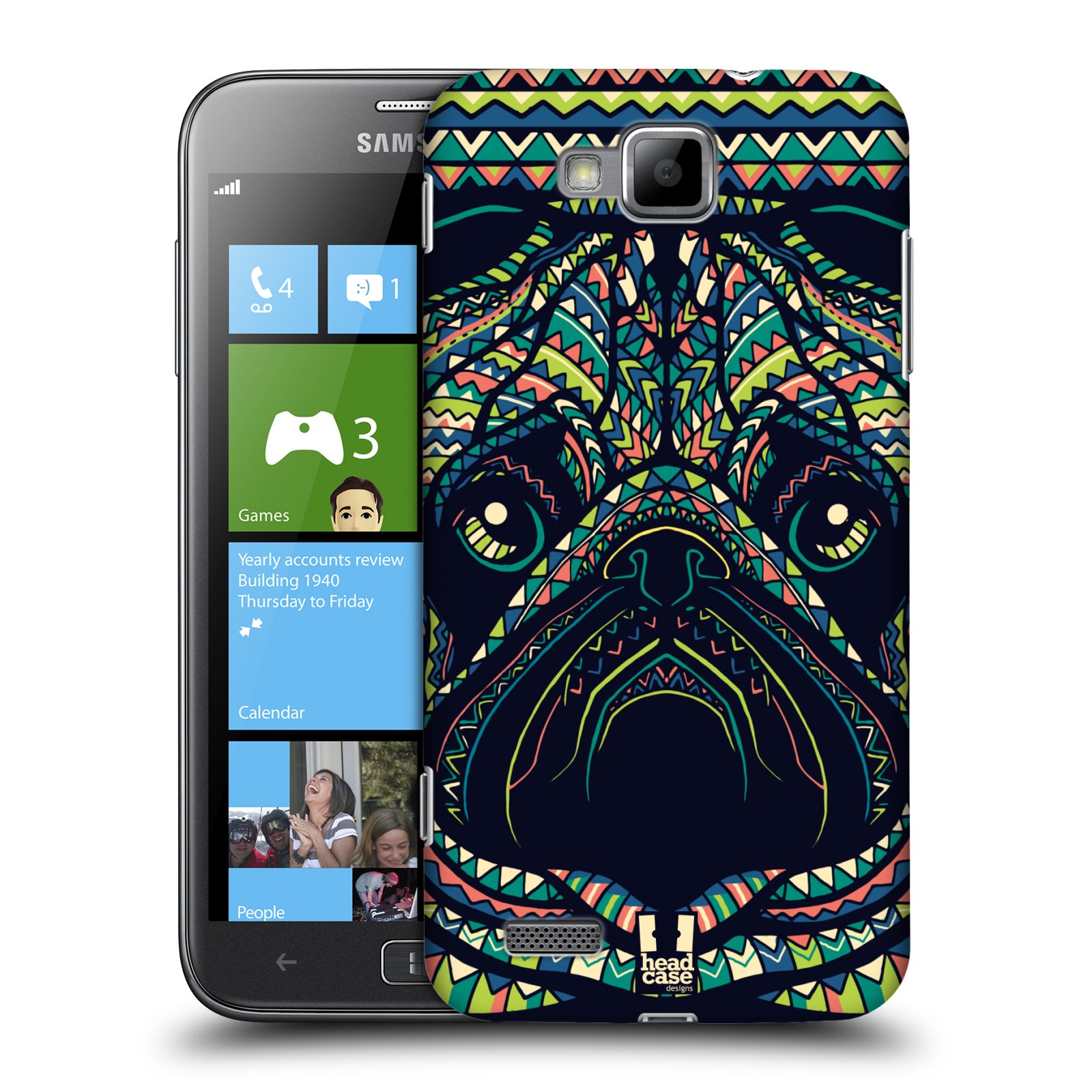HEAD CASE plastový obal na mobil Samsung ATIV S vzor Aztécký motiv zvíře 3 mopsík