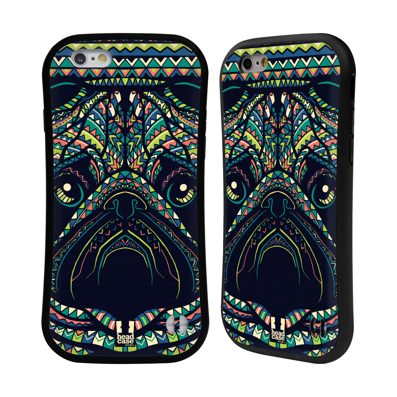 HEAD CASE silikon/plast odolný obal na mobil Apple Iphone 6/6S vzor Aztécký motiv zvíře 3 mopsík