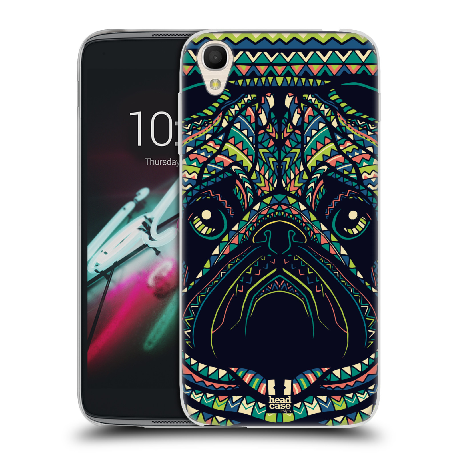 HEAD CASE silikonový obal na mobil Alcatel Idol 3 OT-6039Y (4.7) vzor Aztécký motiv zvíře 3 mopsík