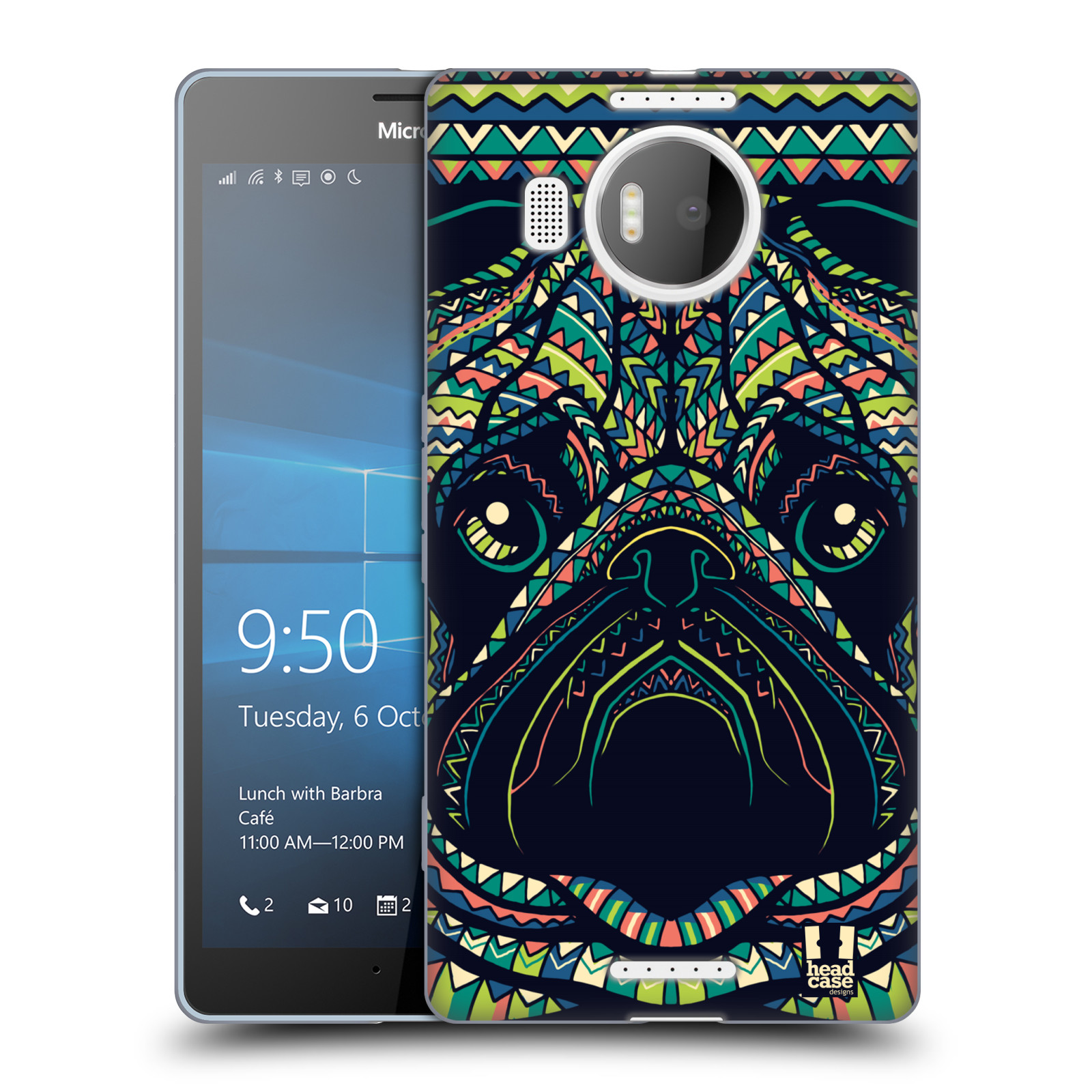 HEAD CASE silikonový obal na mobil NOKIA, MICROSOFT LUMIA 950 XL / LUMIA 950 XL DUAL SIM vzor Aztécký motiv zvíře 3 mopsík