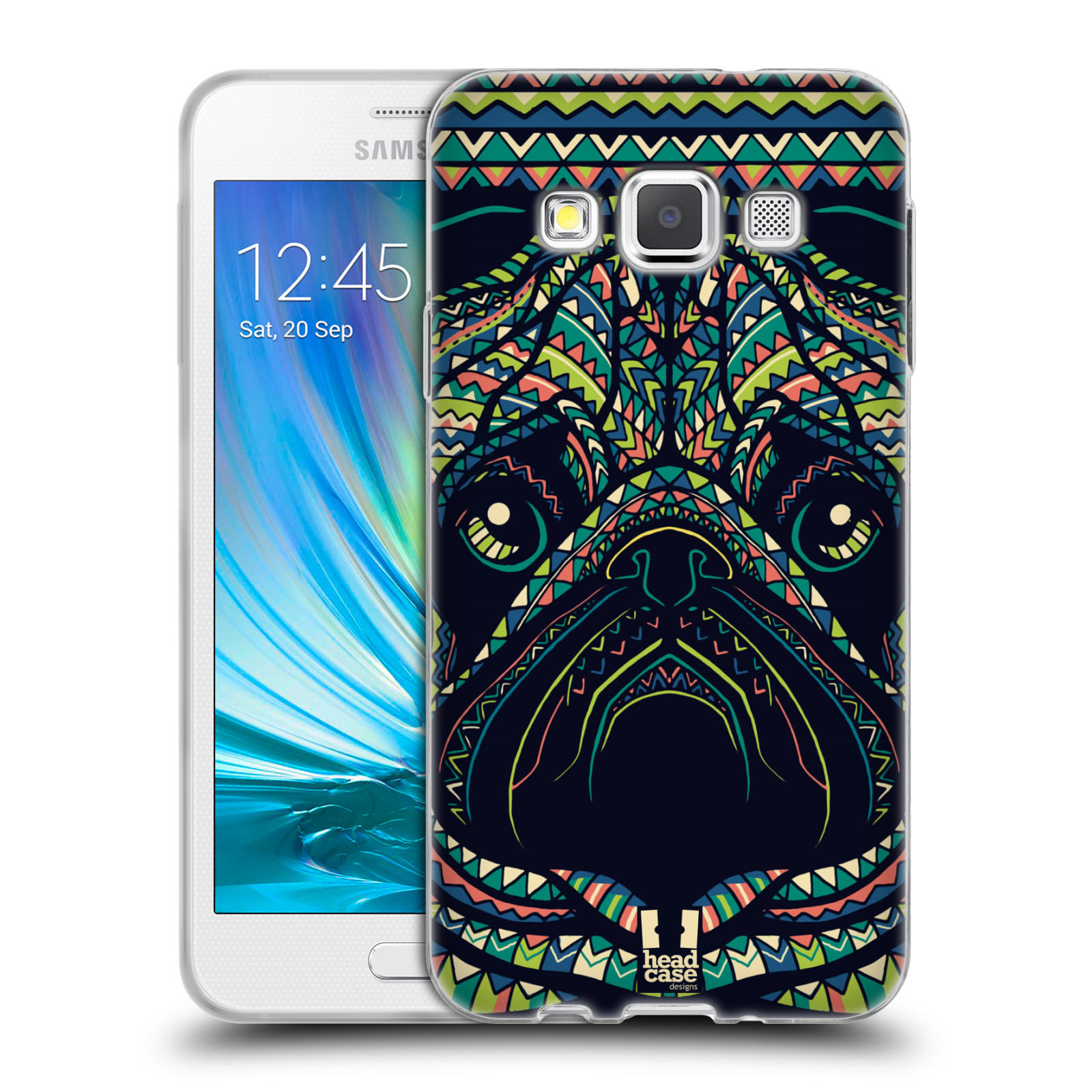 HEAD CASE silikonový obal na mobil Samsung Galaxy A3 vzor Aztécký motiv zvíře 3 mopsík