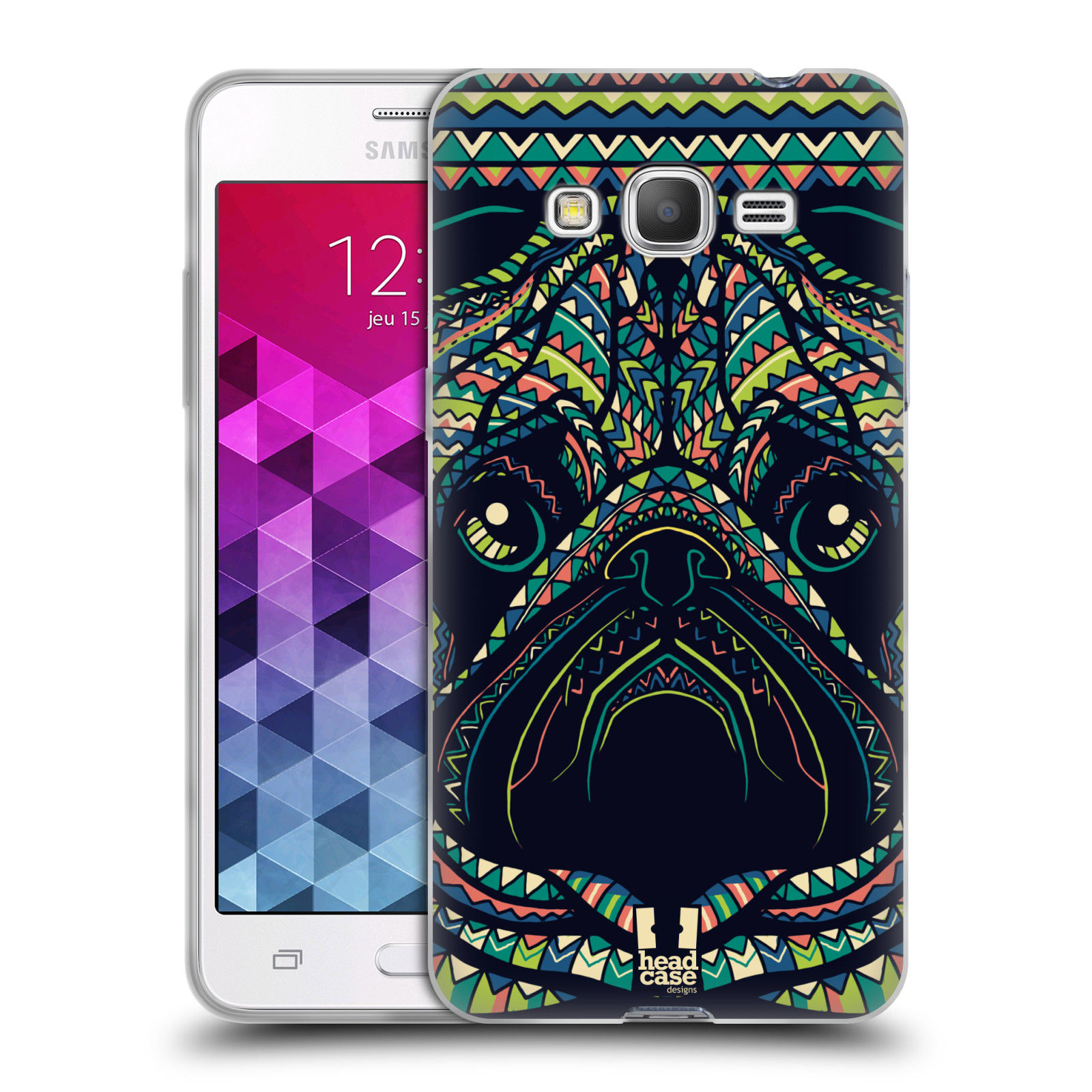 HEAD CASE silikonový obal na mobil Samsung Galaxy GRAND PRIME vzor Aztécký motiv zvíře 3 mopsík