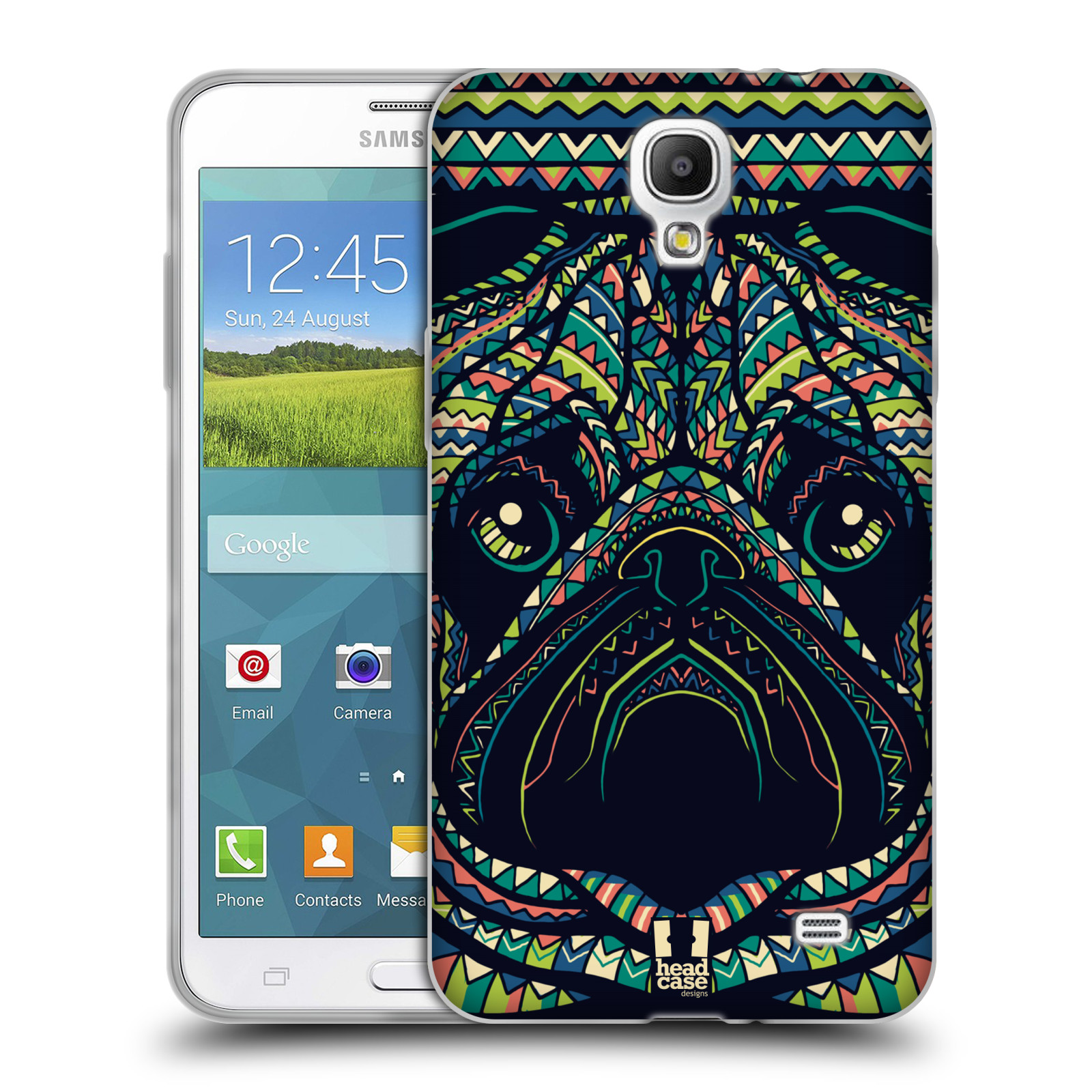 HEAD CASE silikonový obal na mobil Samsung Galaxy Mega 2 vzor Aztécký motiv zvíře 3 mopsík