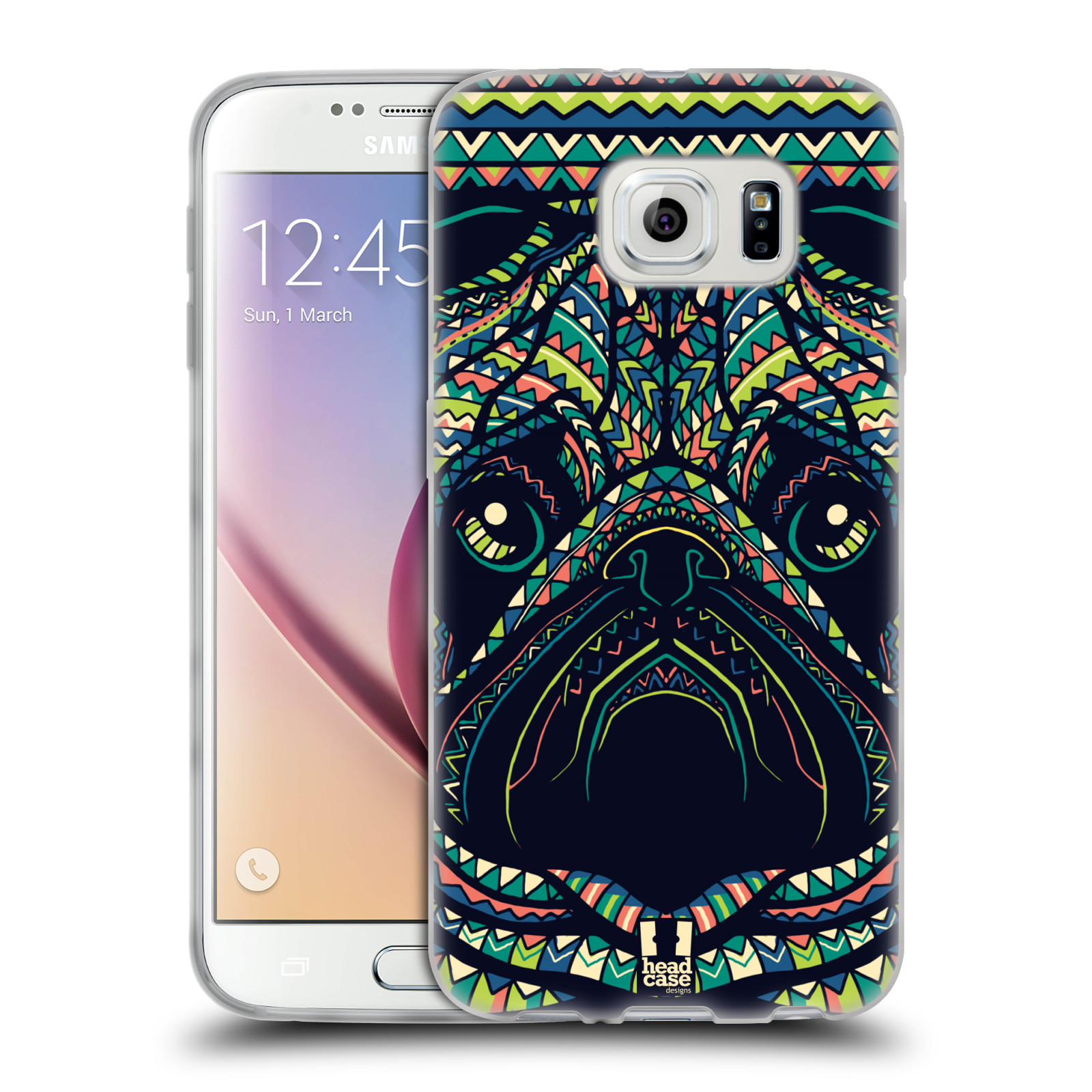 HEAD CASE silikonový obal na mobil Samsung Galaxy S6 vzor Aztécký motiv zvíře 3 mopsík