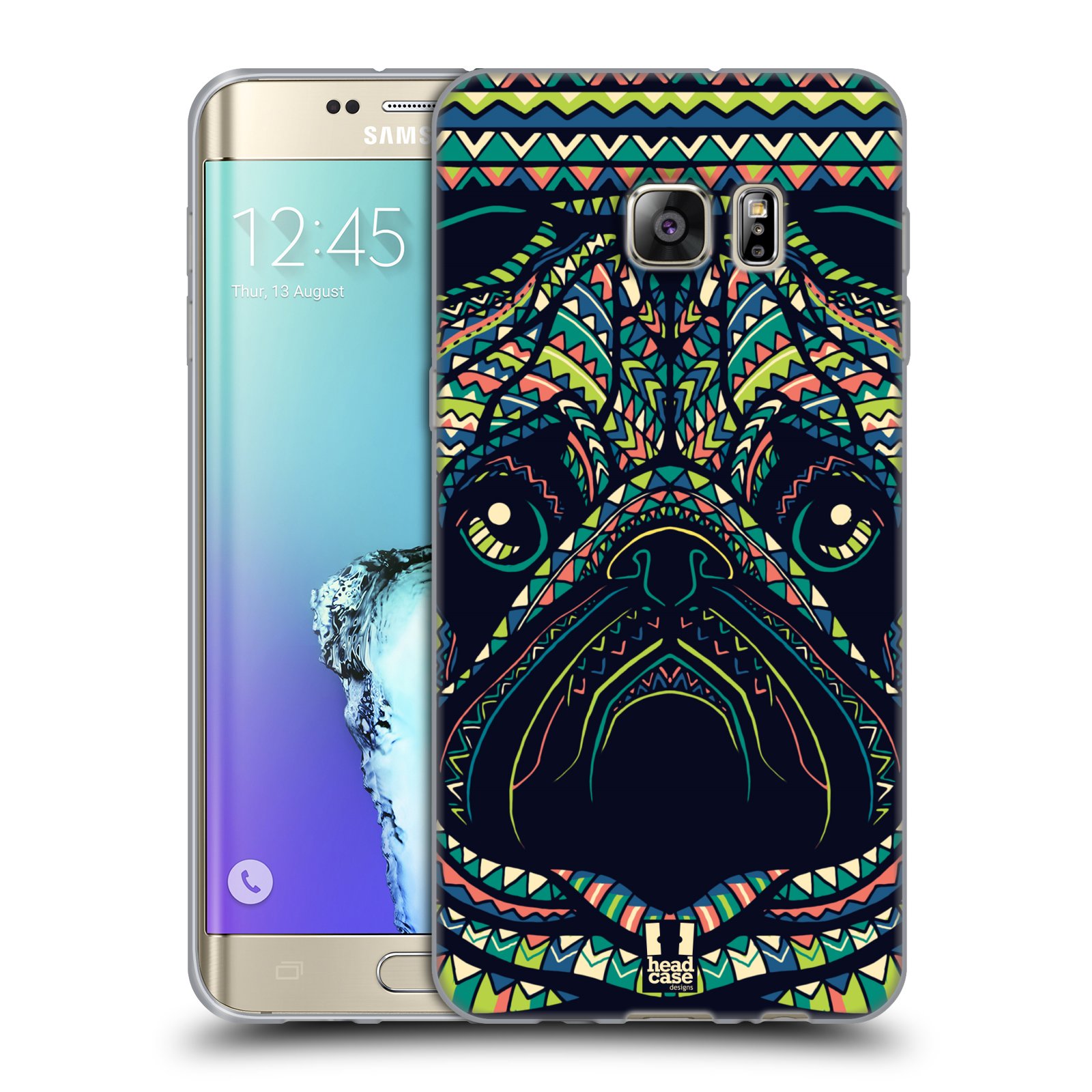 HEAD CASE silikonový obal na mobil Samsung Galaxy S6 EDGE PLUS vzor Aztécký motiv zvíře 3 mopsík