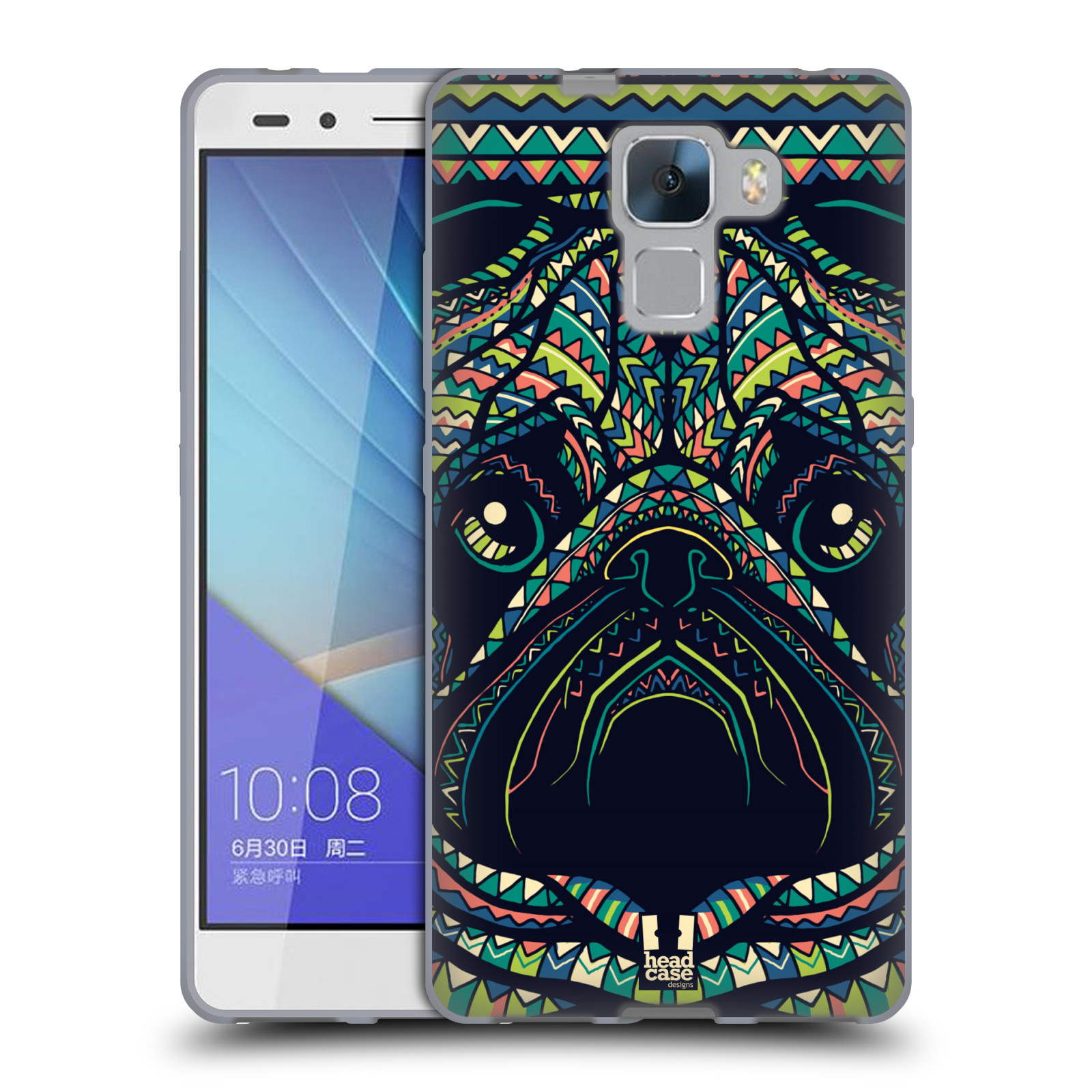 HEAD CASE silikonový obal na mobil HUAWEI HONOR 7 vzor Aztécký motiv zvíře 3 mopsík