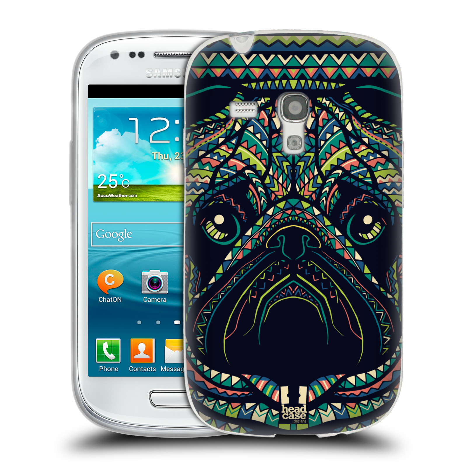 HEAD CASE silikonový obal na mobil Samsung Galaxy S3 MINI i8190 vzor Aztécký motiv zvíře 3 mopsík