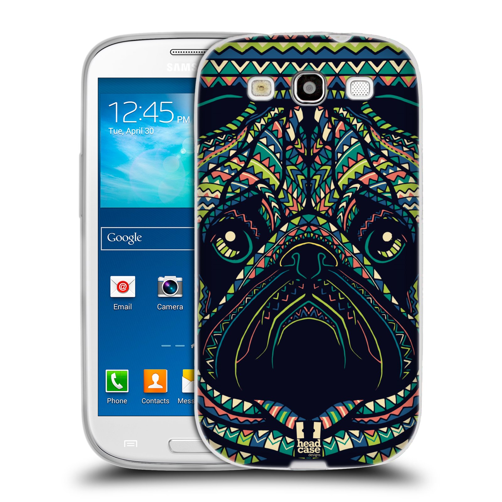 HEAD CASE silikonový obal na mobil Samsung Galaxy S3 i9300 vzor Aztécký motiv zvíře 3 mopsík