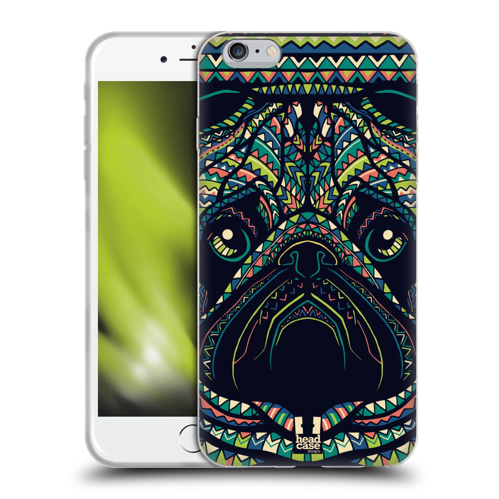 HEAD CASE silikonový obal na mobil Apple Iphone 6 PLUS/ 6S PLUS vzor Aztécký motiv zvíře 3 mopsík