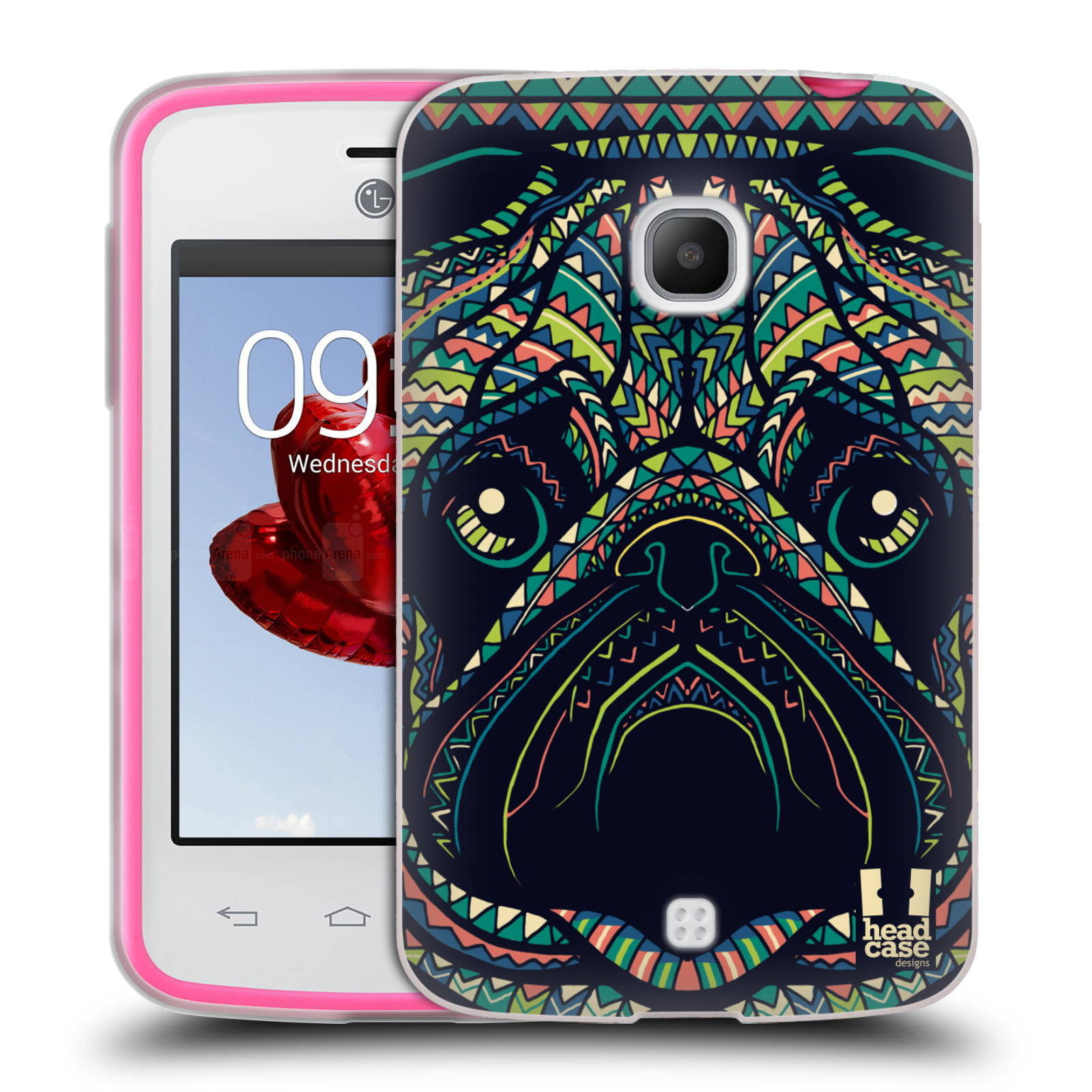 HEAD CASE silikonový obal na mobil LG L30 vzor Aztécký motiv zvíře 3 mopsík