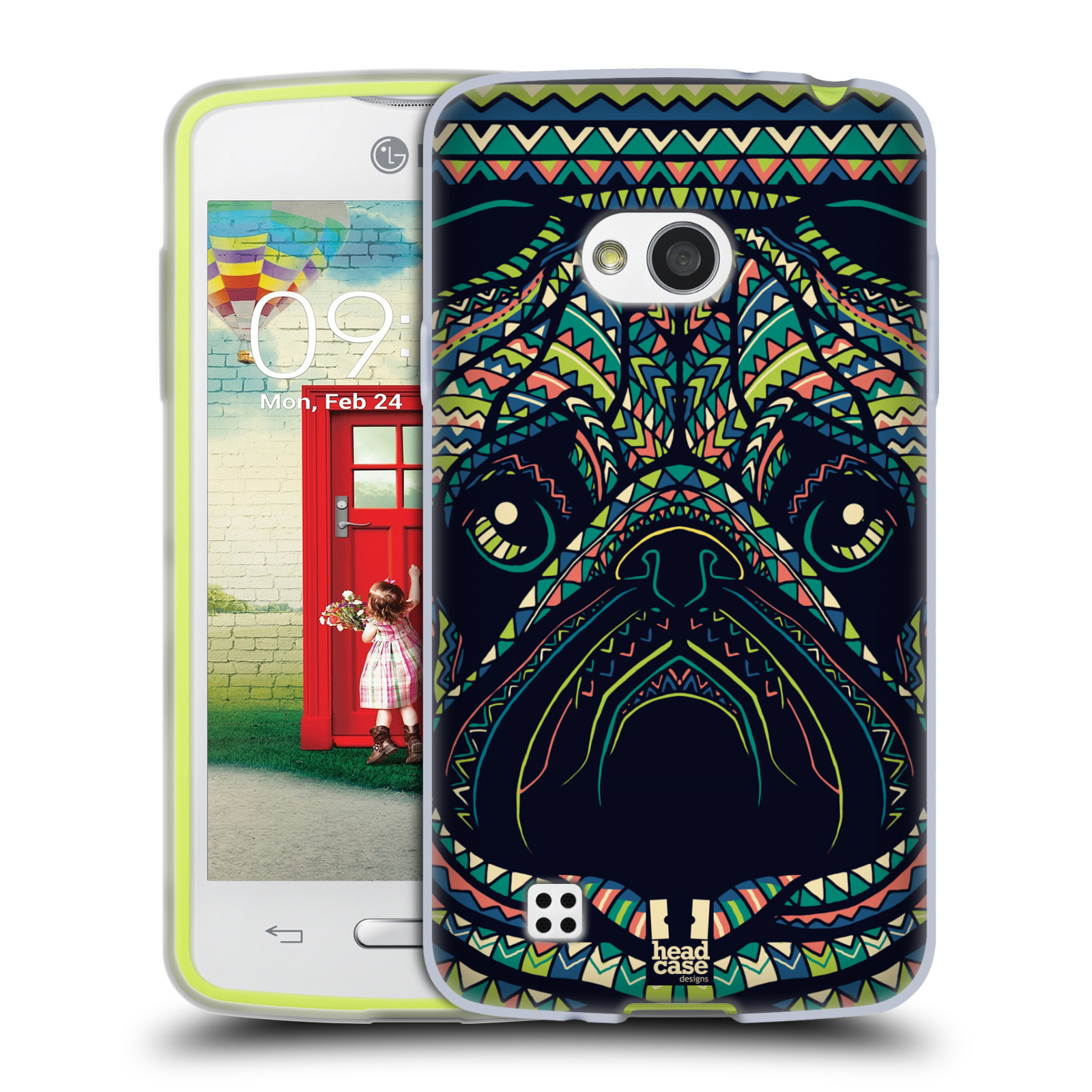 HEAD CASE silikonový obal na mobil LG L50 vzor Aztécký motiv zvíře 3 mopsík