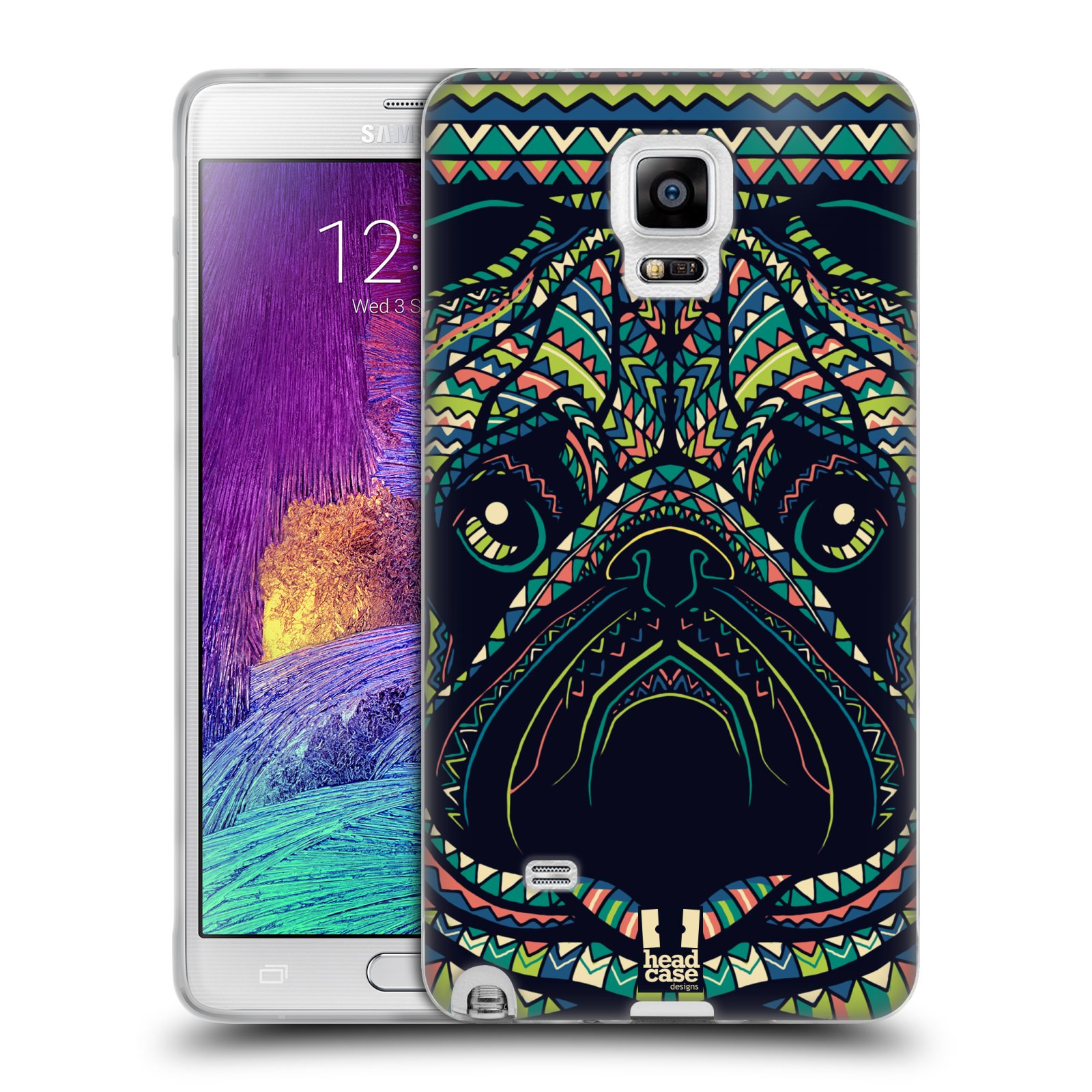 HEAD CASE silikonový obal na mobil Samsung Galaxy Note 4 (N910) vzor Aztécký motiv zvíře 3 mopsík