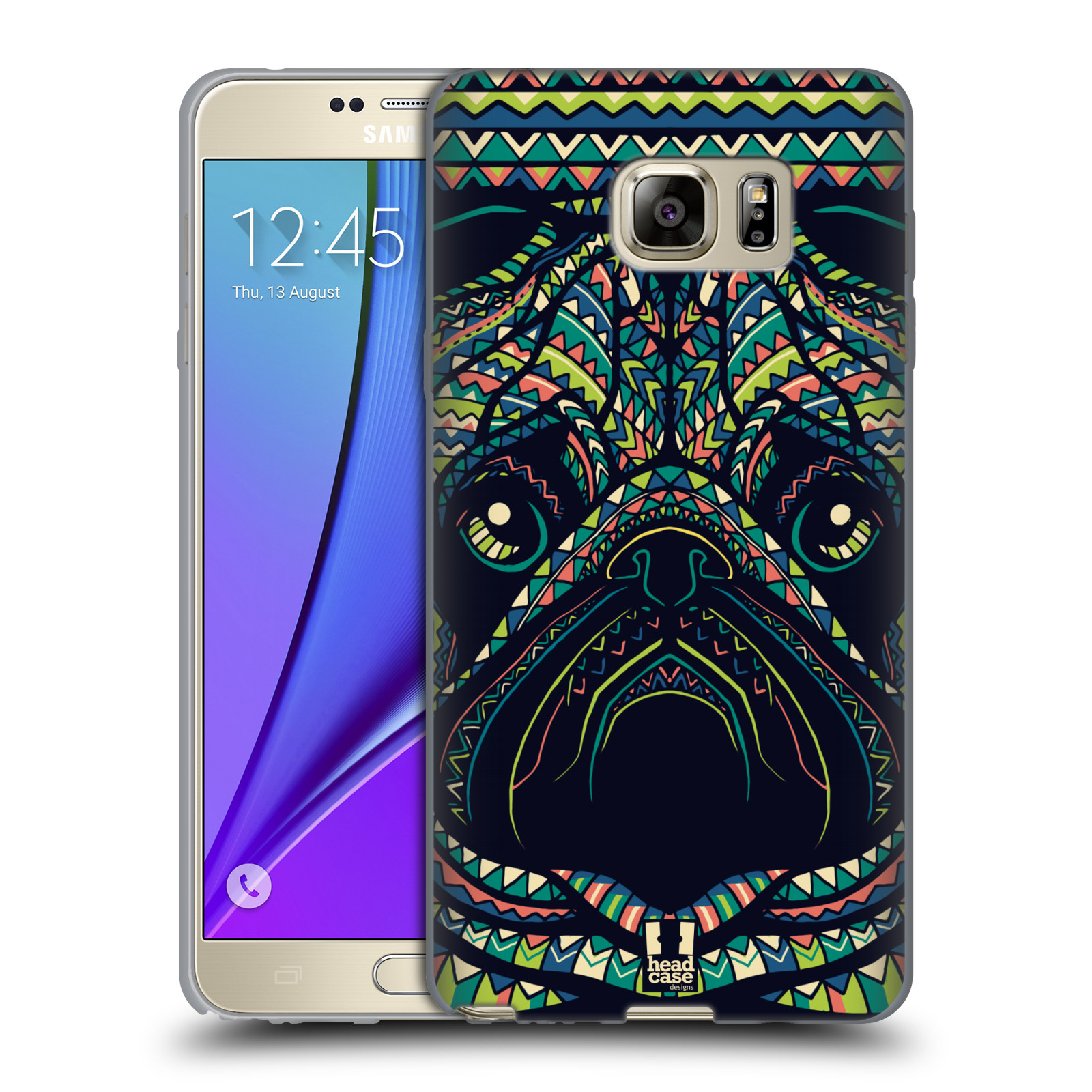 HEAD CASE silikonový obal na mobil Samsung Galaxy Note 5 (N920) vzor Aztécký motiv zvíře 3 mopsík