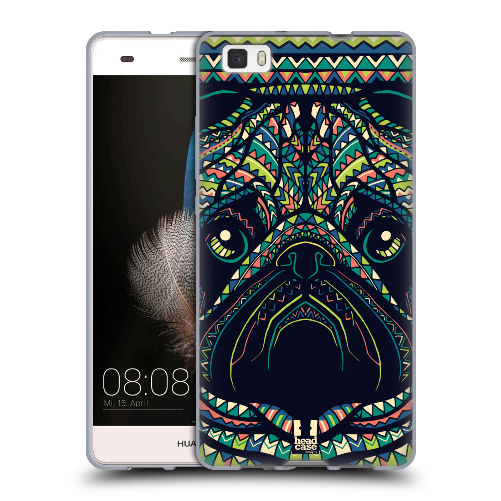 HEAD CASE silikonový obal na mobil HUAWEI P8 LITE vzor Aztécký motiv zvíře 3 mopsík