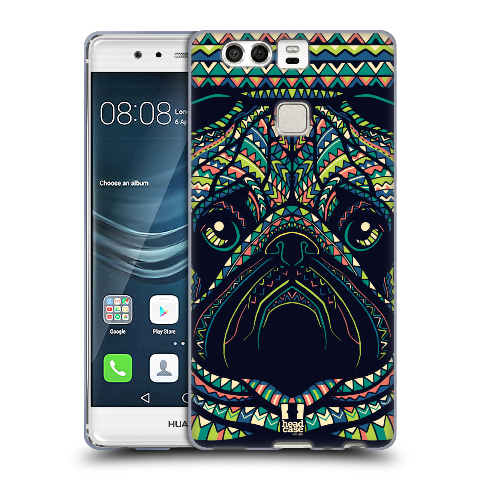 HEAD CASE silikonový obal na mobil Huawei P9 / P9 DUAL SIM vzor Aztécký motiv zvíře 3 mopsík