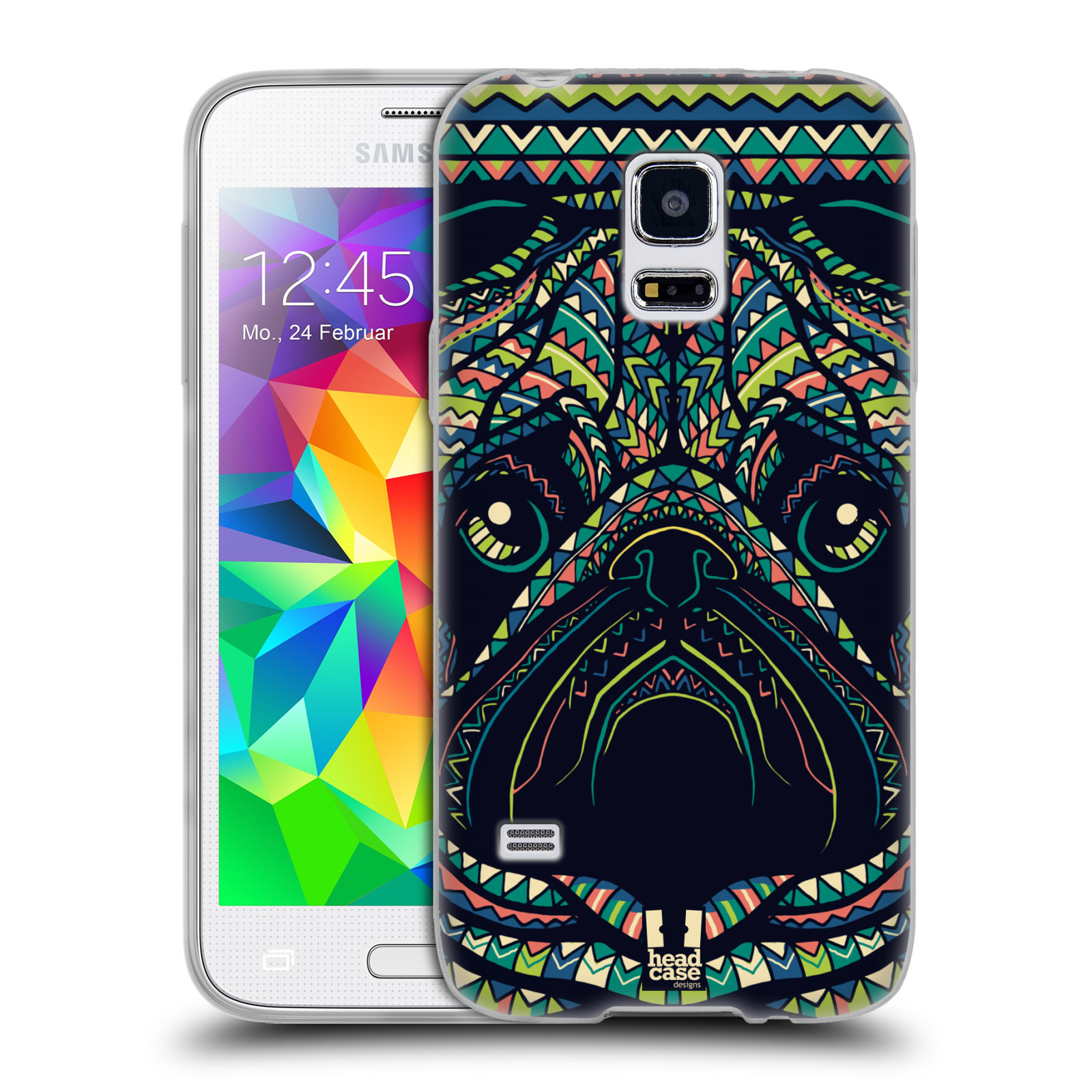 HEAD CASE silikonový obal na mobil Samsung Galaxy S5 MINI vzor Aztécký motiv zvíře 3 mopsík