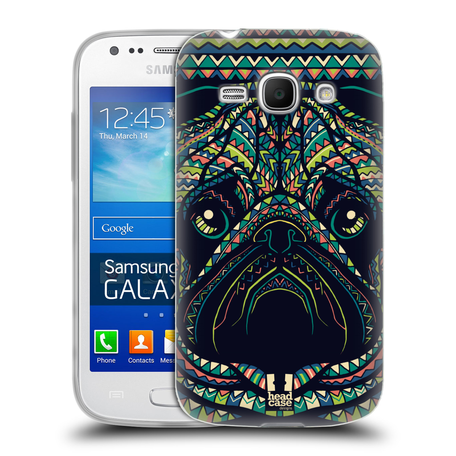 HEAD CASE silikonový obal na mobil Samsung Galaxy Ace 3 vzor Aztécký motiv zvíře 3 mopsík