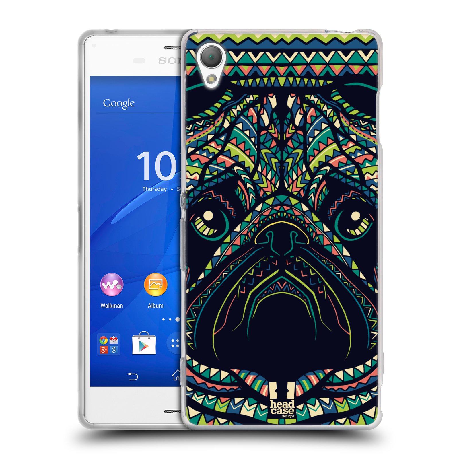 HEAD CASE silikonový obal na mobil Sony Xperia Z3 vzor Aztécký motiv zvíře 3 mopsík