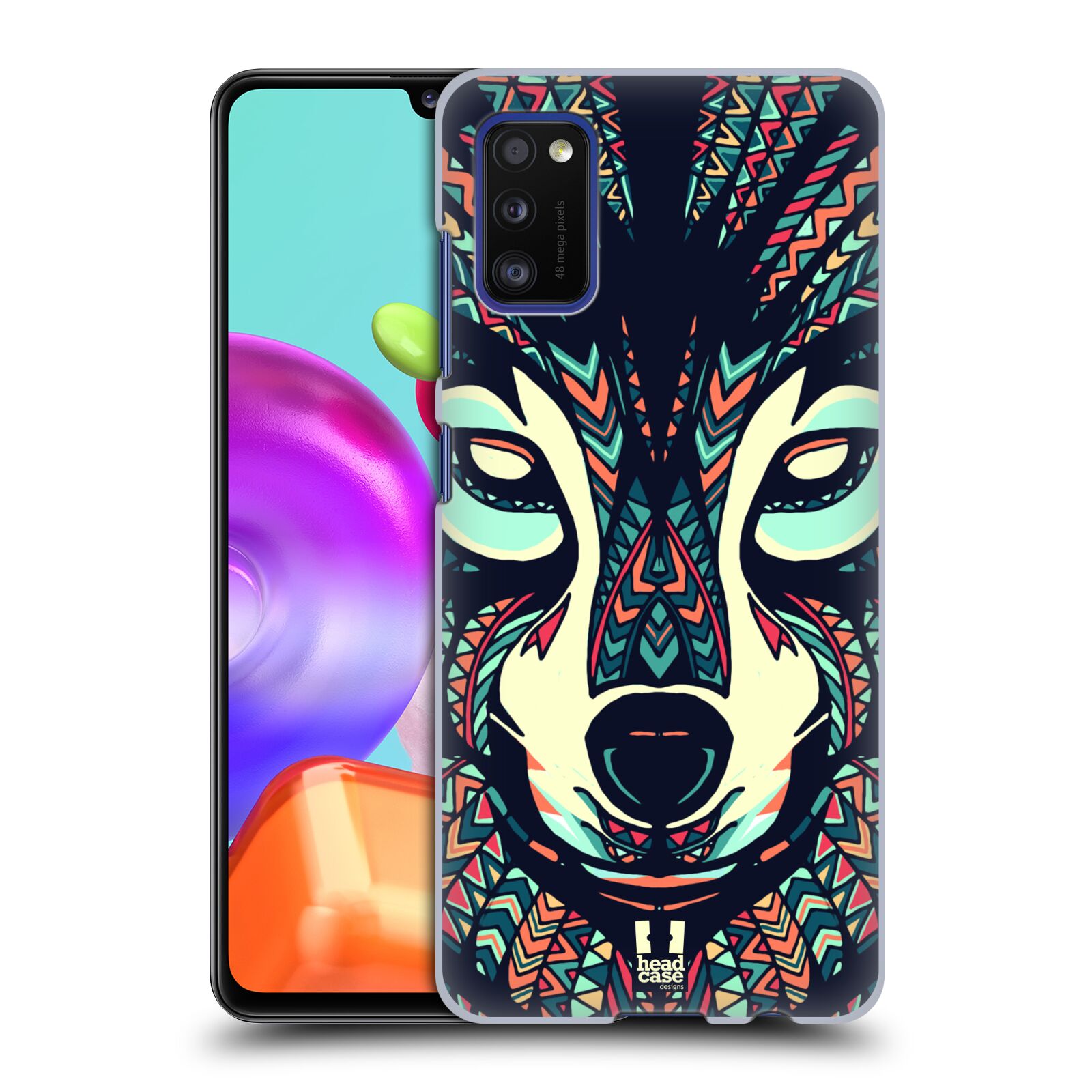 Zadní kryt na mobil Samsung Galaxy A41 vzor Aztécký motiv zvíře 3 vlk