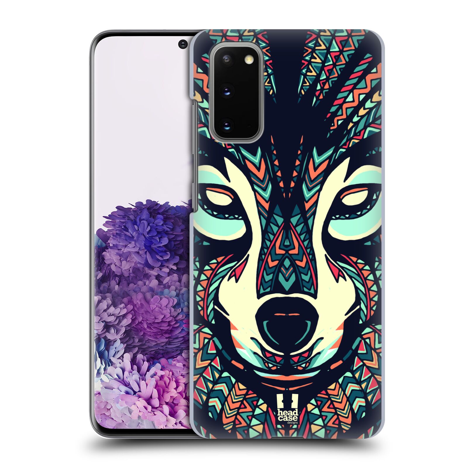 Pouzdro na mobil Samsung Galaxy S20 - HEAD CASE - vzor Aztécký motiv zvíře 3 vlk