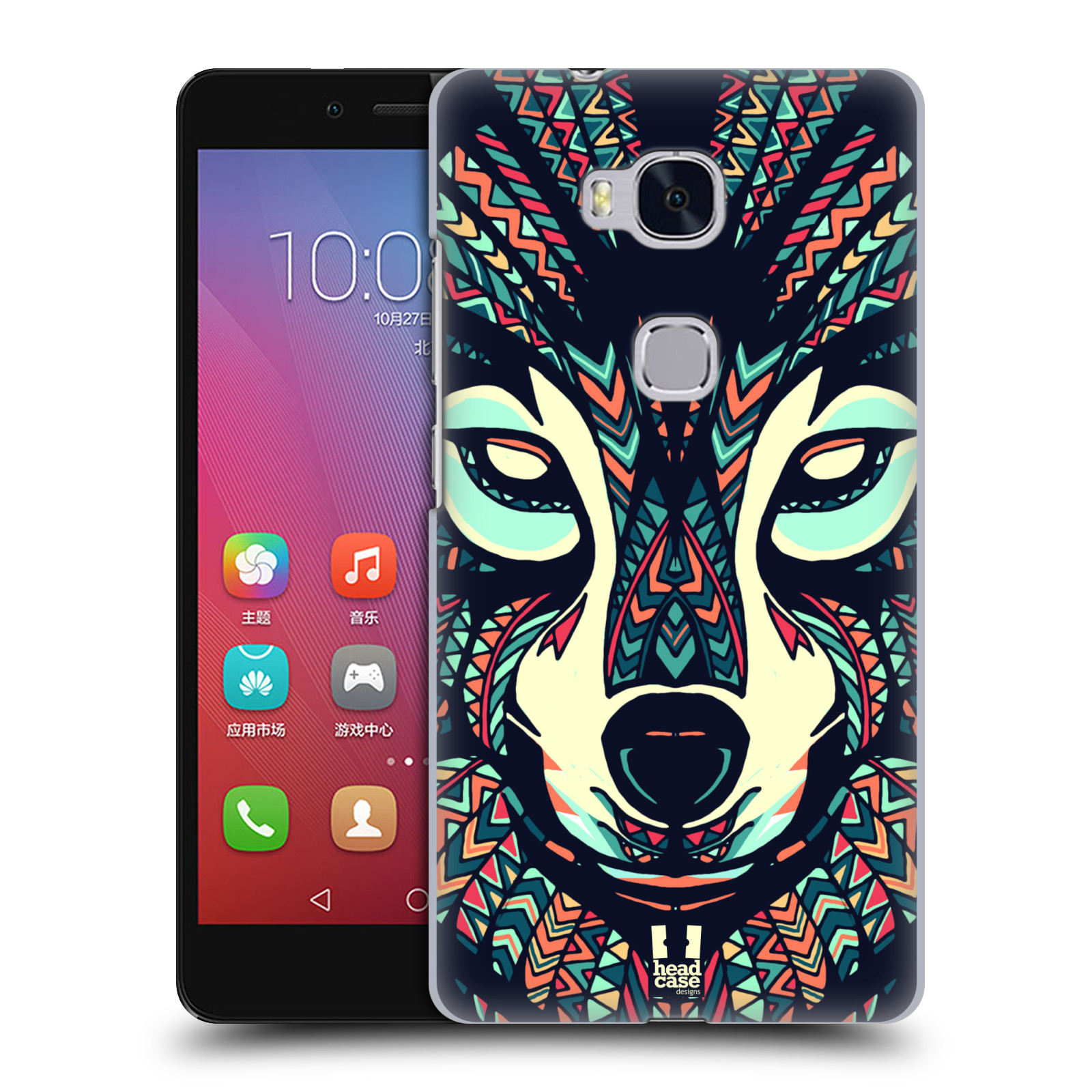 HEAD CASE pevný plastový obal na mobil HUAWEI HONOR 5X vzor Aztécký motiv zvíře 3 vlk