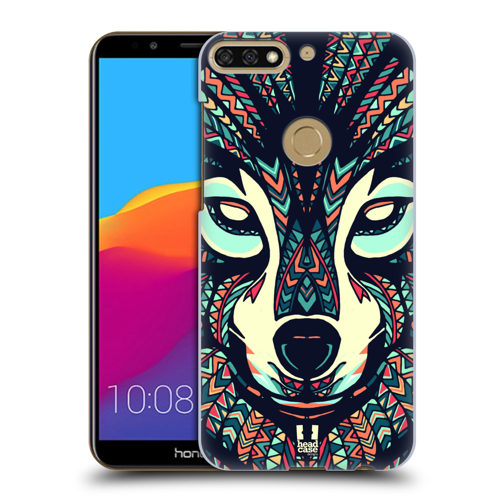 HEAD CASE plastový obal na mobil Honor 7c vzor Aztécký motiv zvíře 3 vlk