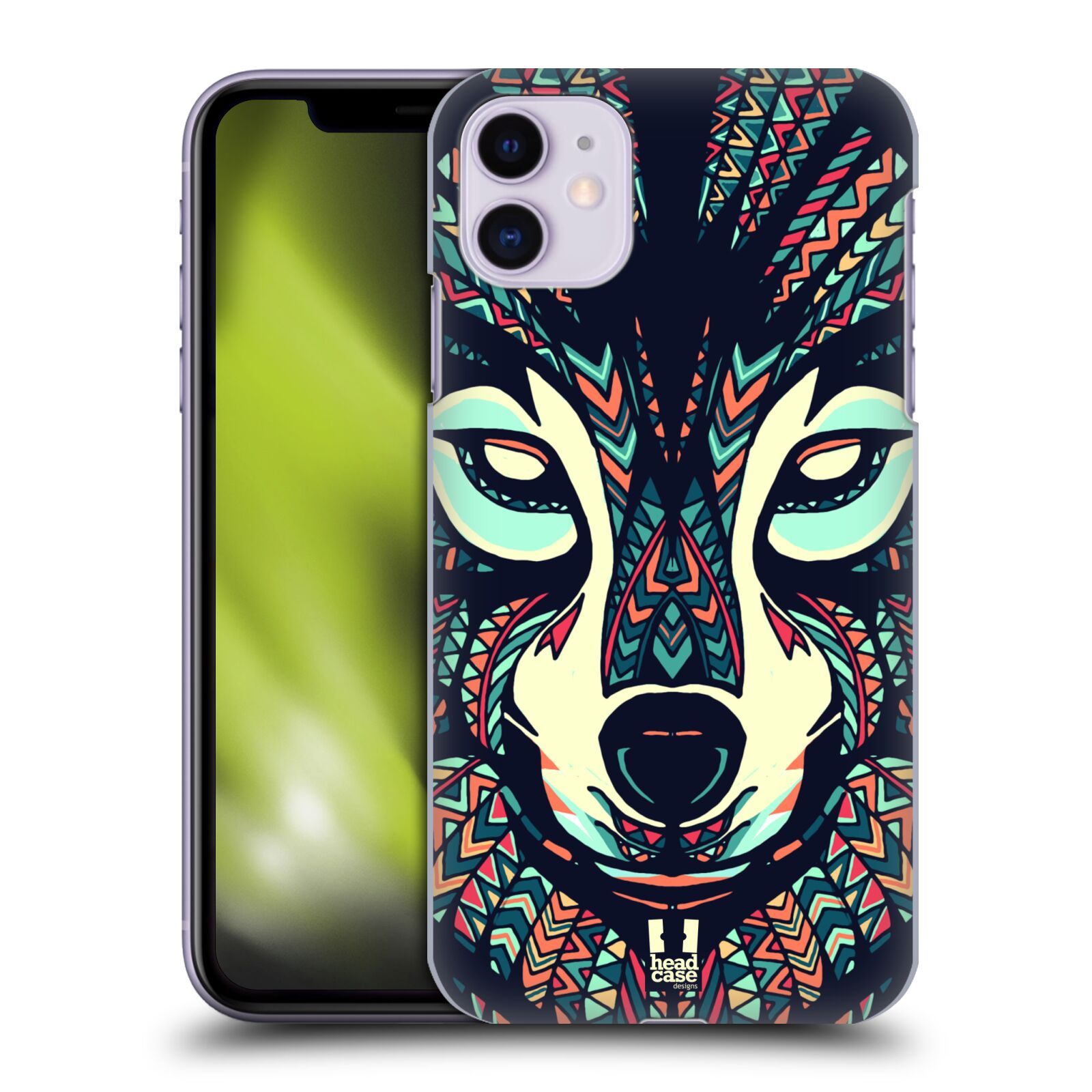 Pouzdro na mobil Apple Iphone 11 - HEAD CASE - vzor Aztécký motiv zvíře 3 vlk