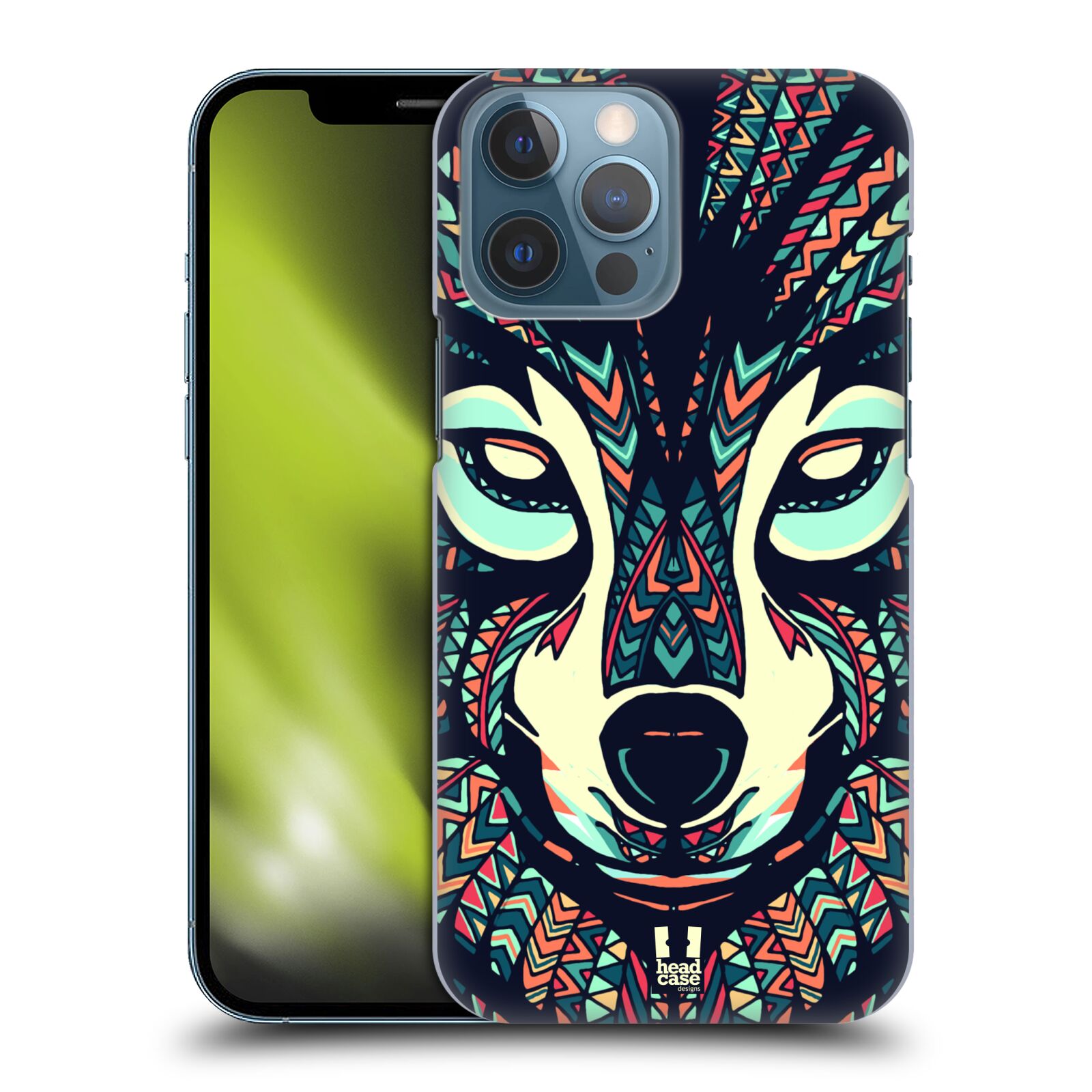 Plastový obal HEAD CASE na mobil Apple Iphone 13 PRO MAX vzor Aztécký motiv zvíře 3 vlk