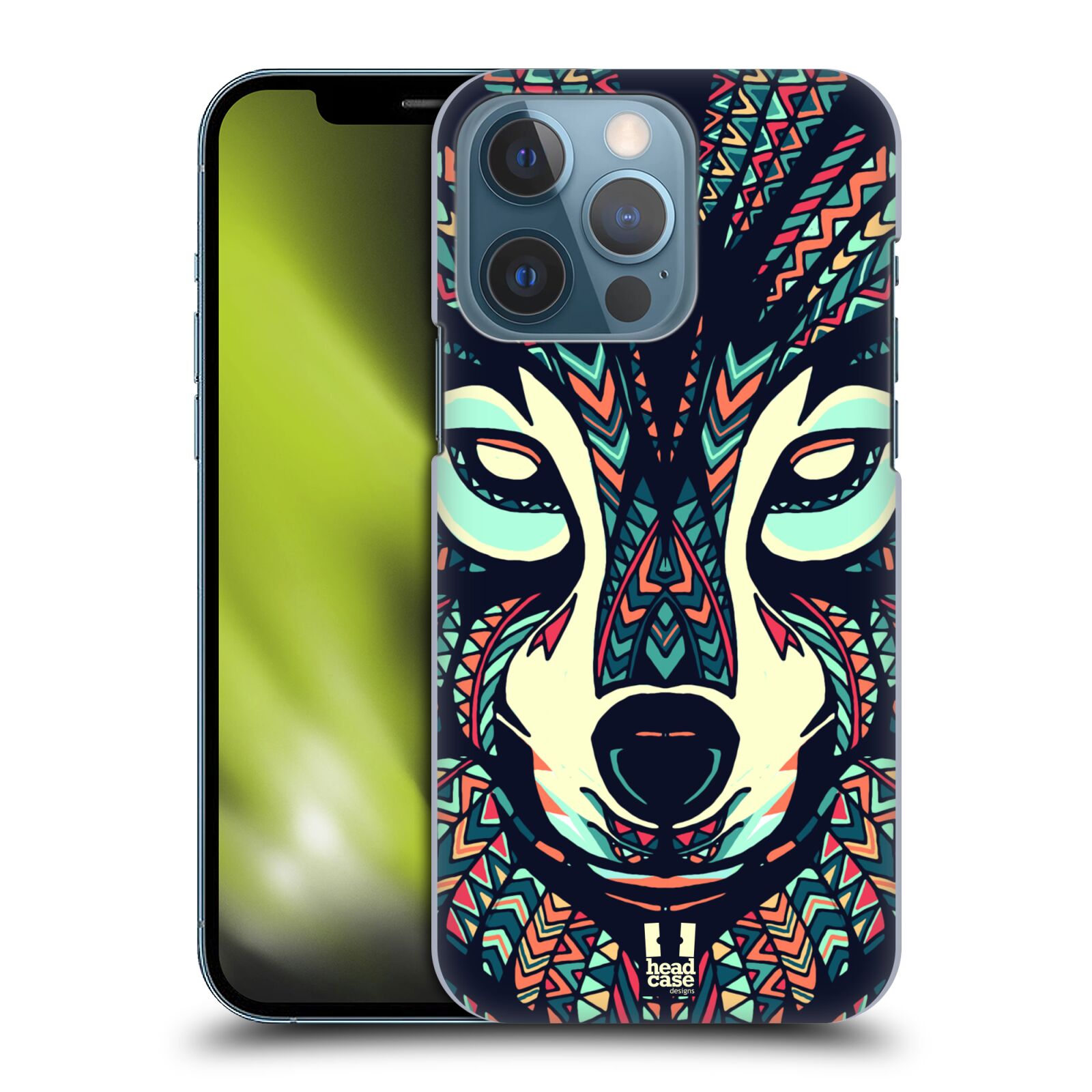 Plastový obal HEAD CASE na mobil Apple Iphone 13 PRO vzor Aztécký motiv zvíře 3 vlk