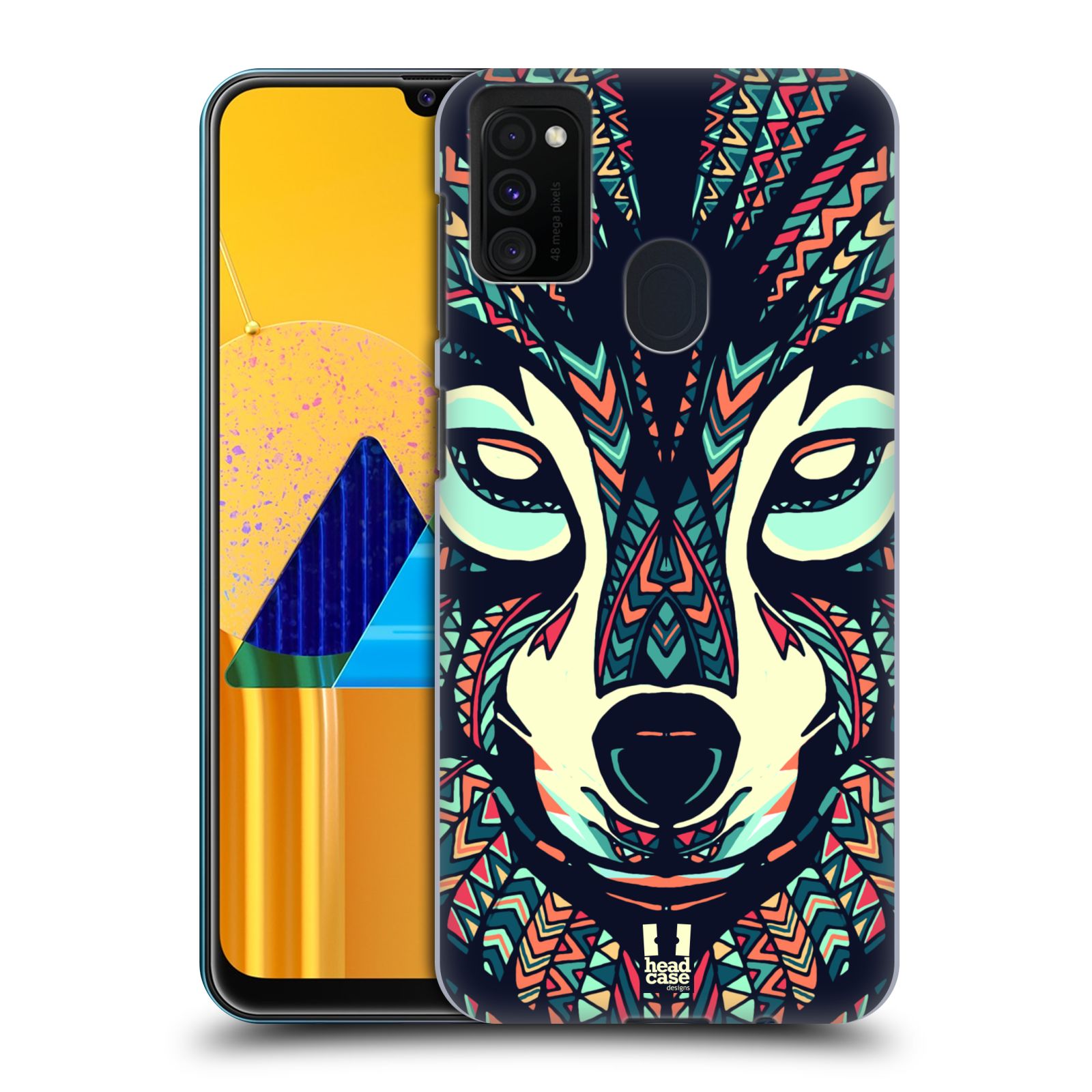 Zadní kryt na mobil Samsung Galaxy M21 vzor Aztécký motiv zvíře 3 vlk