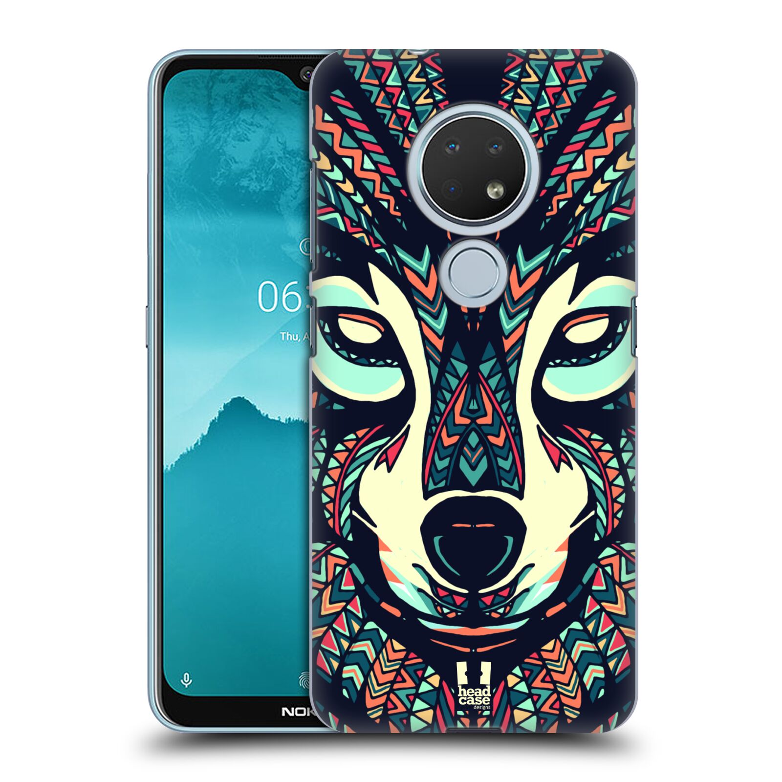 Pouzdro na mobil Nokia 6.2 - HEAD CASE - vzor Aztécký motiv zvíře 3 vlk
