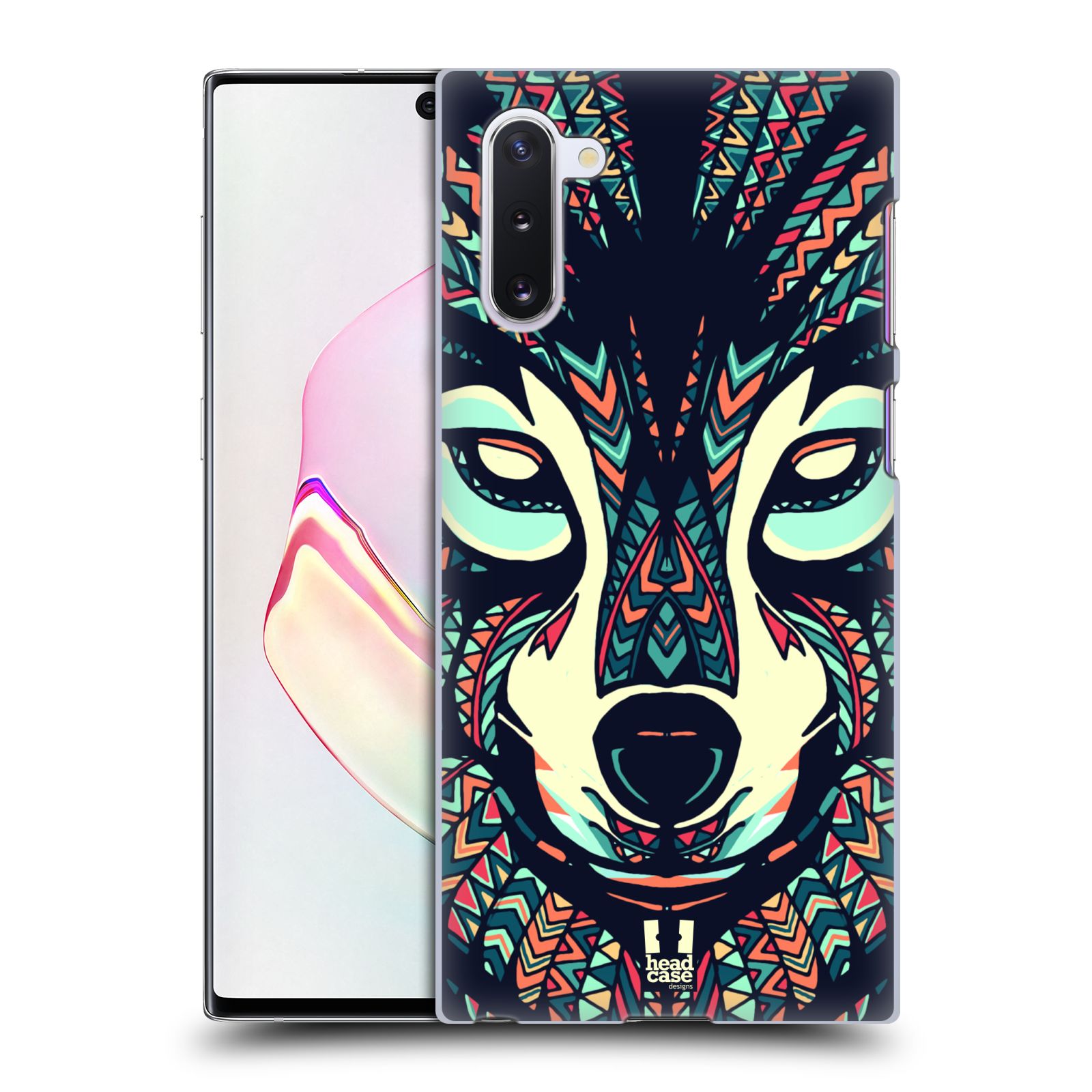 Pouzdro na mobil Samsung Galaxy Note 10 - HEAD CASE - vzor Aztécký motiv zvíře 3 vlk