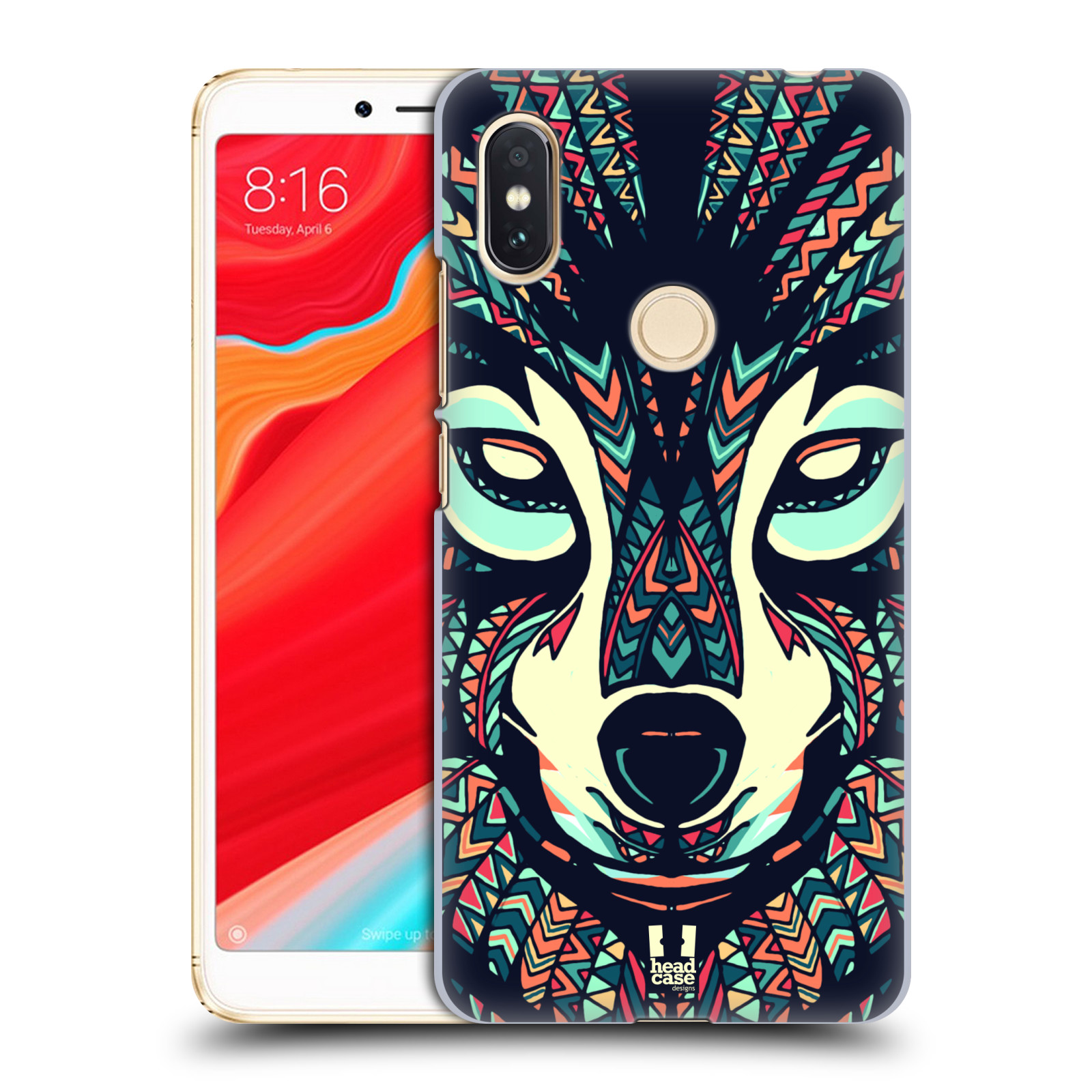 HEAD CASE plastový obal na mobil Xiaomi Redmi S2 vzor Aztécký motiv zvíře 3 vlk