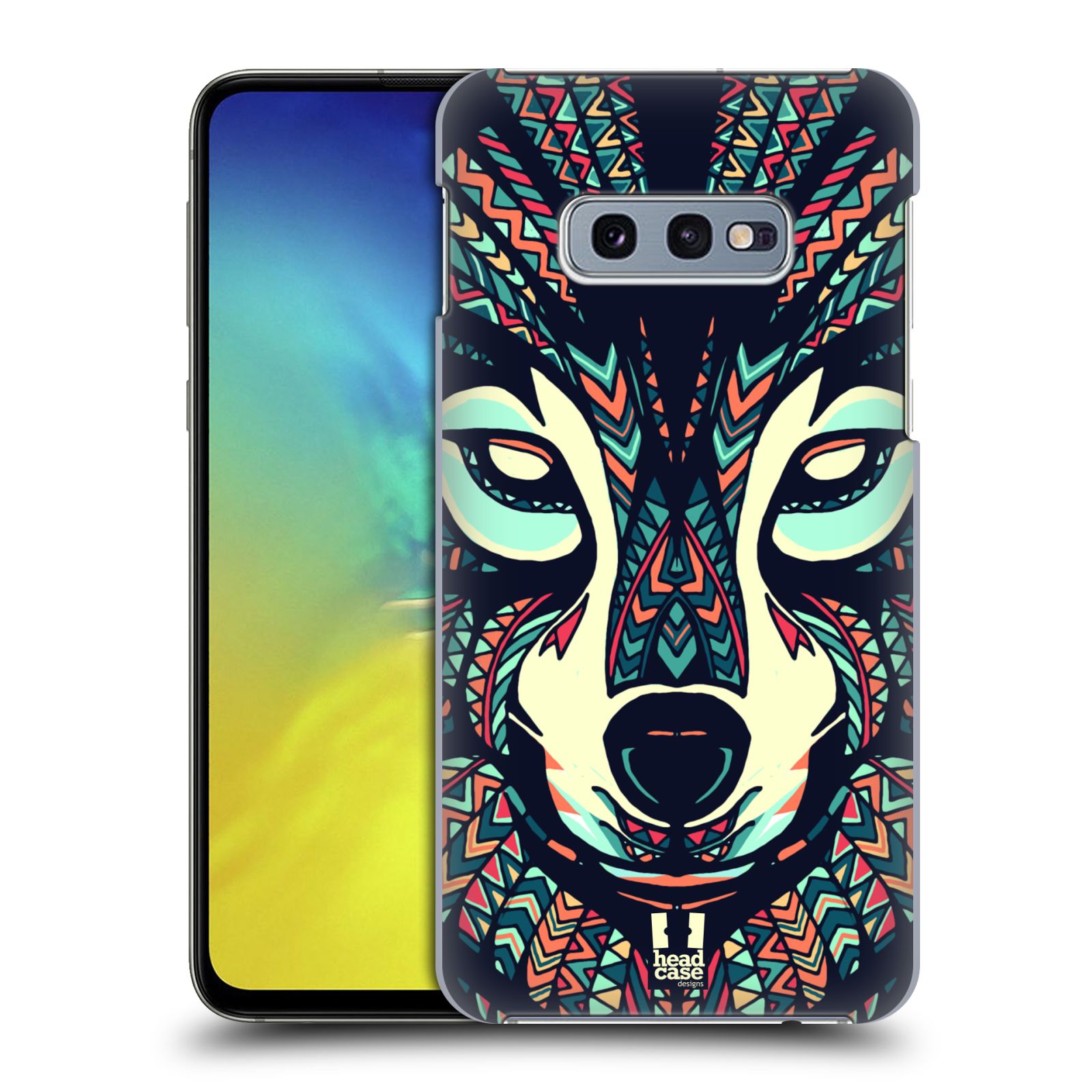 Pouzdro na mobil Samsung Galaxy S10e - HEAD CASE - vzor Aztécký motiv zvíře 3 vlk