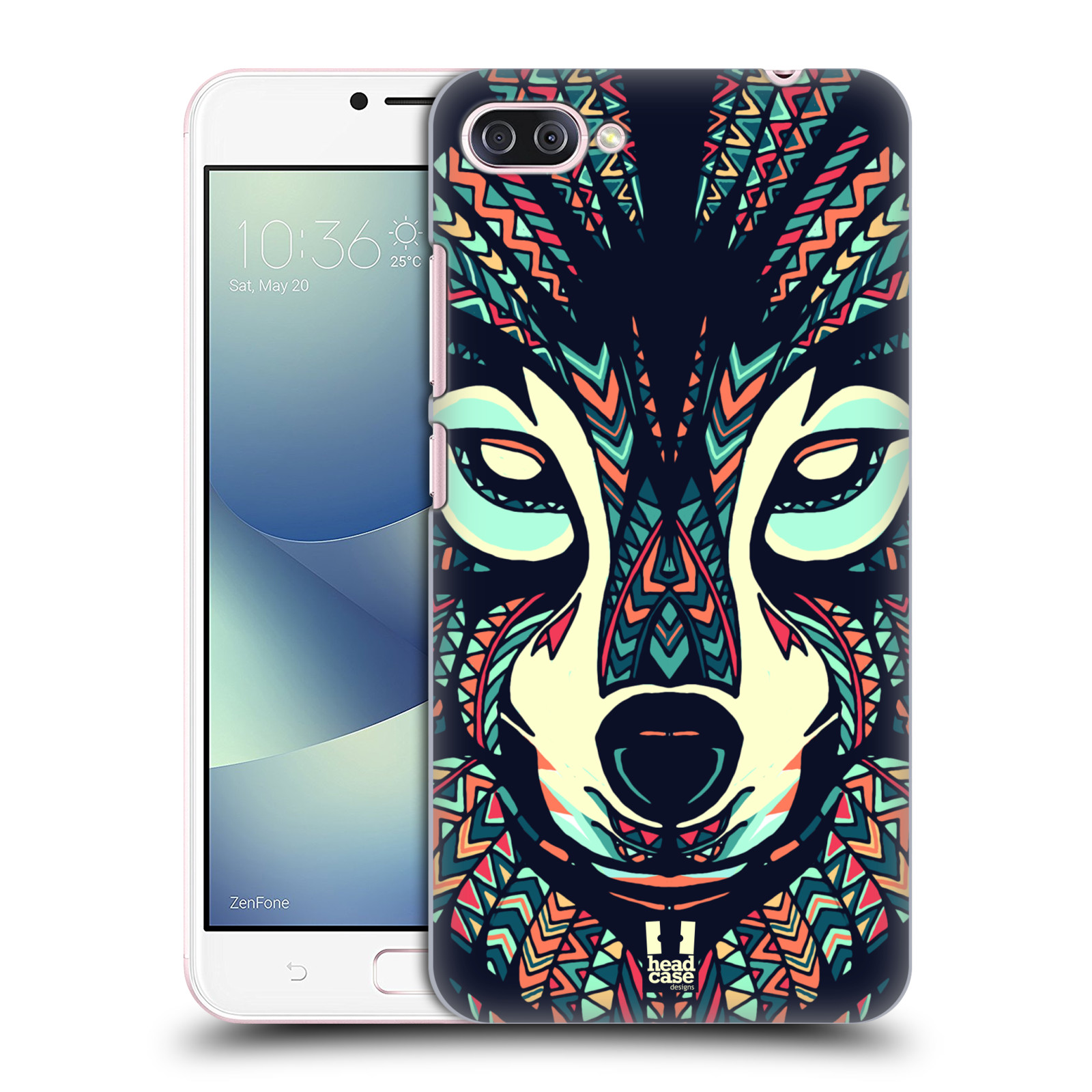 HEAD CASE plastový obal na mobil Asus Zenfone 4 MAX ZC554KL vzor Aztécký motiv zvíře 3 vlk