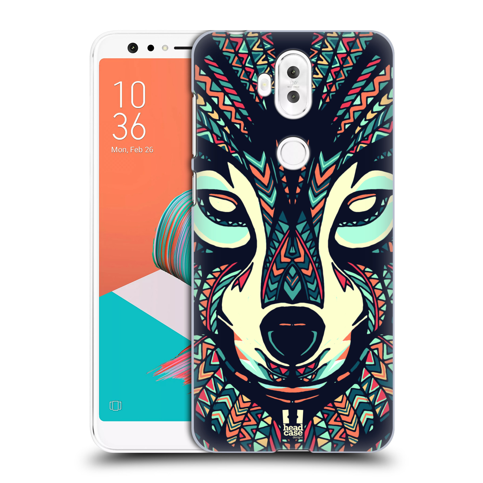 HEAD CASE plastový obal na mobil Asus Zenfone 5 LITE ZC600KL vzor Aztécký motiv zvíře 3 vlk