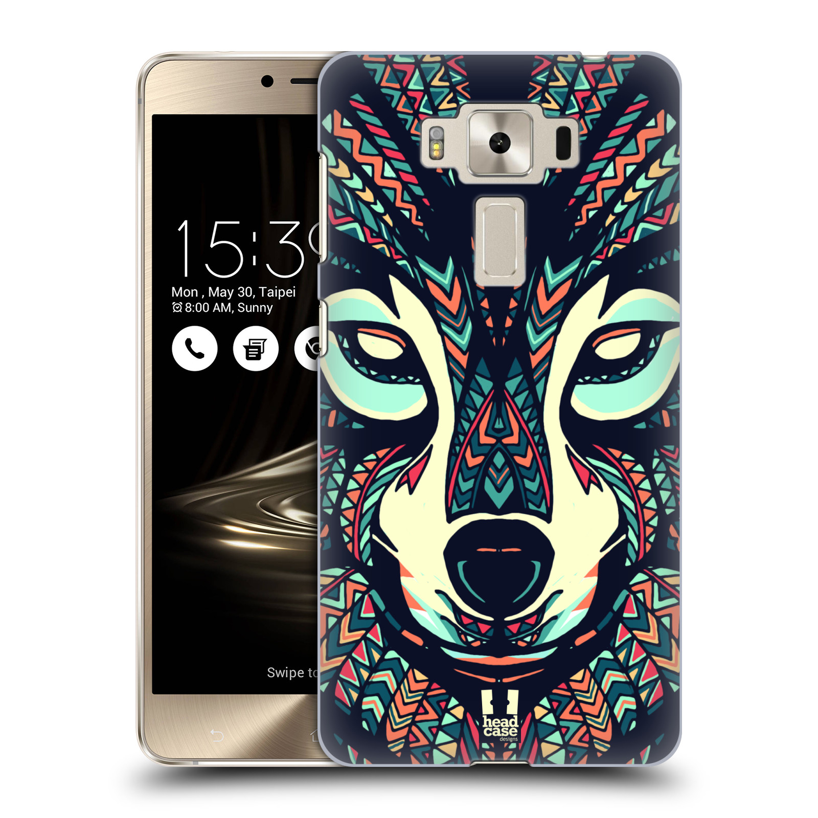 HEAD CASE plastový obal na mobil Asus Zenfone 3 DELUXE ZS550KL vzor Aztécký motiv zvíře 3 vlk