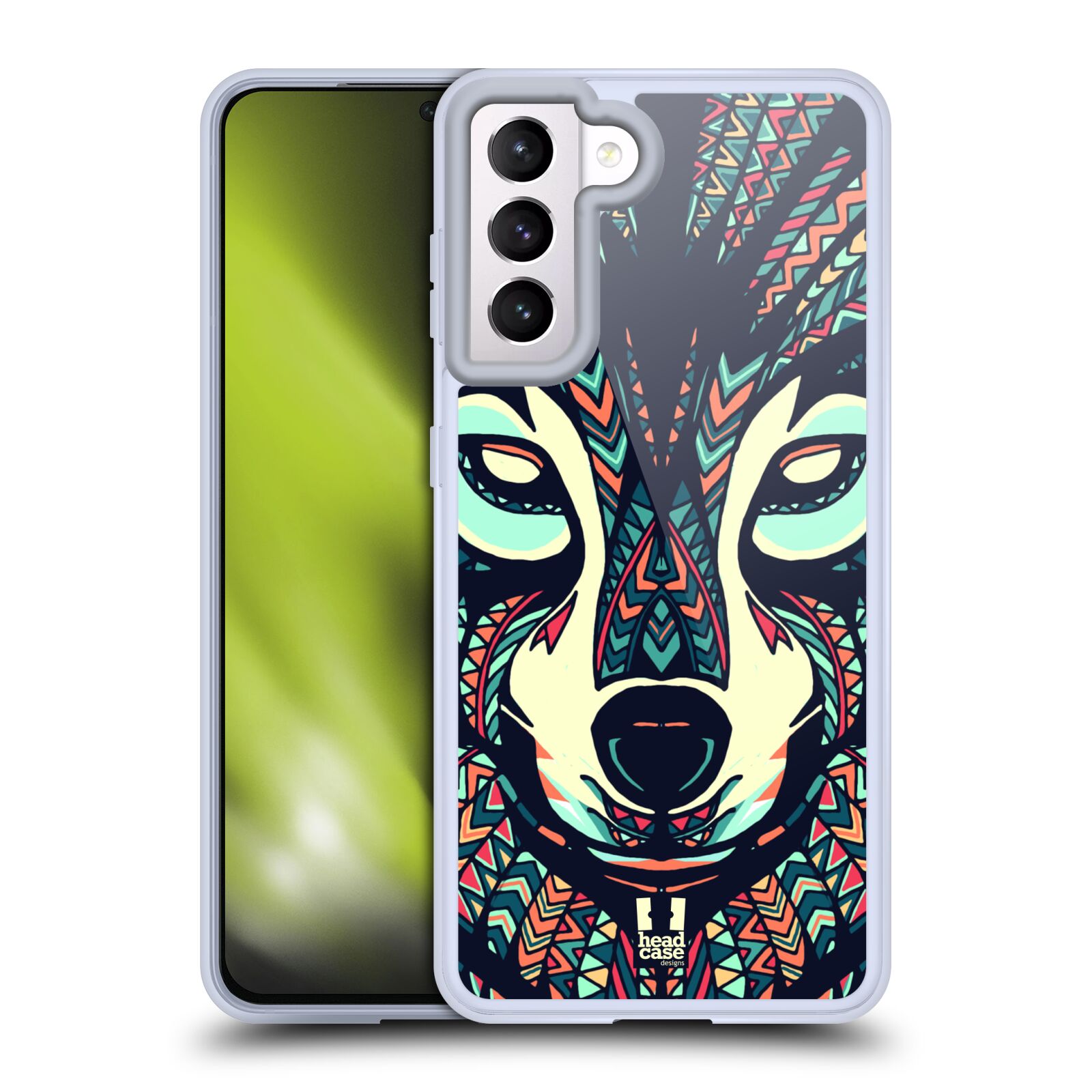 Plastový obal HEAD CASE na mobil Samsung Galaxy S21 5G vzor Aztécký motiv zvíře 3 vlk